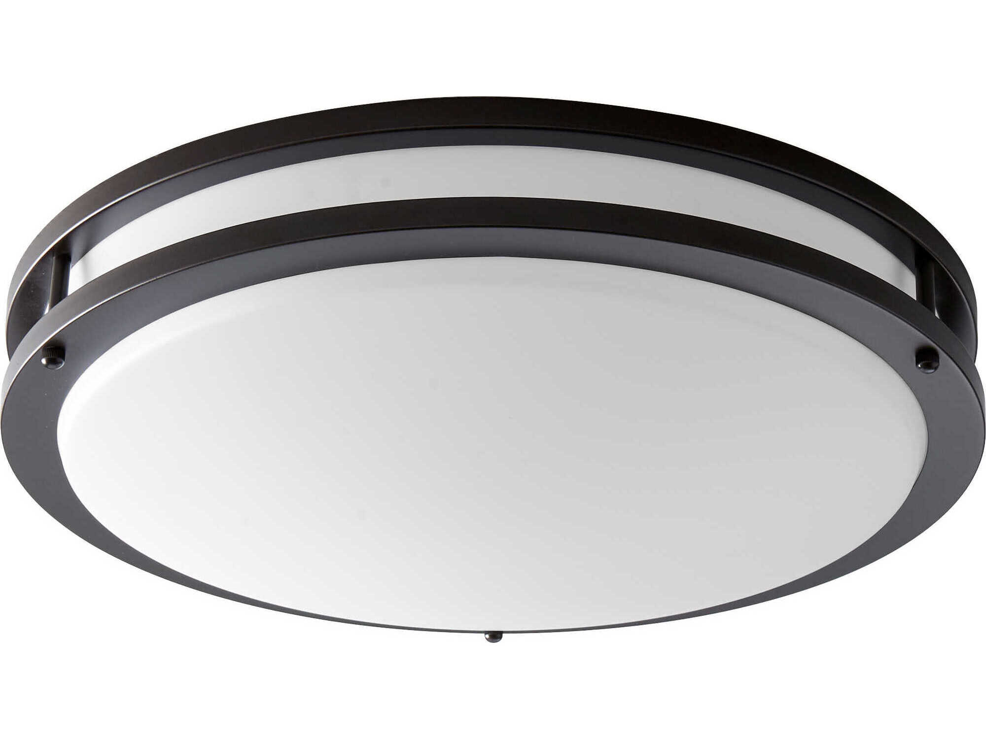 Oxygen by Quorum Oracle 2-Light Oiled Bronze Round Flush Mount