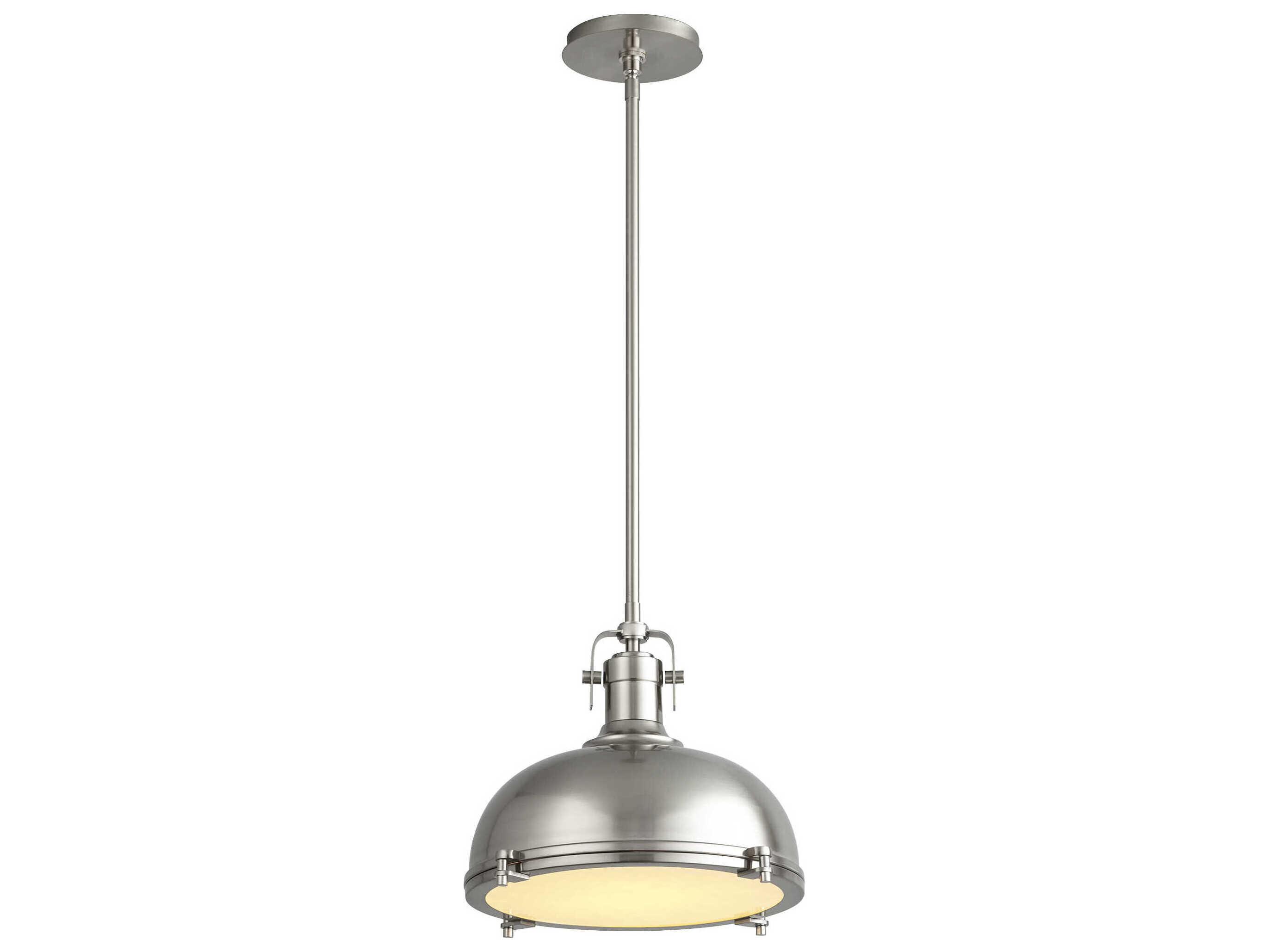 Oxygen by Quorum Vida 1-Light Satin Nickel Dome Pendant