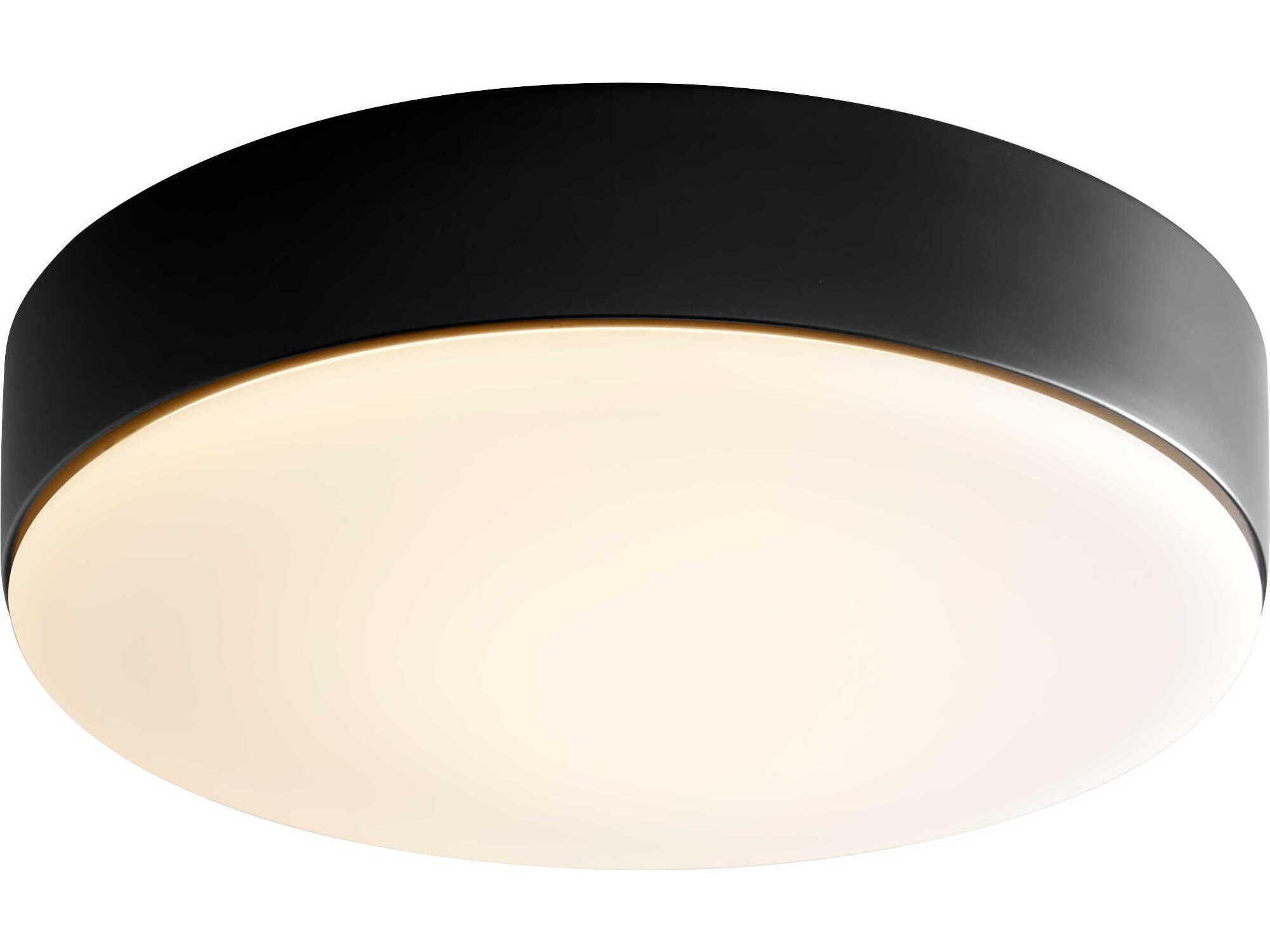 Oxygen by Quorum Journey 1-Light Black Round Flush Mount