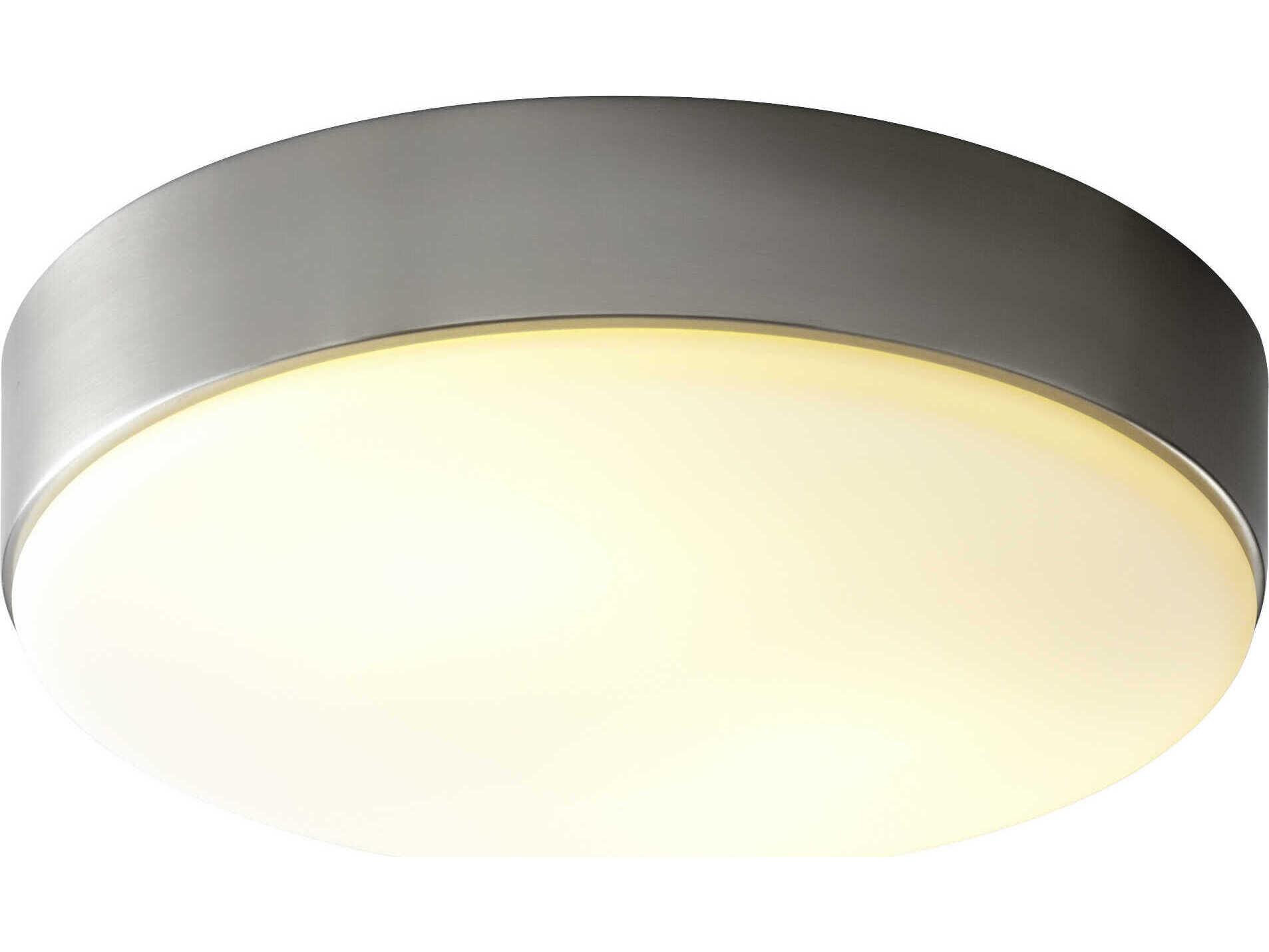 Oxygen by Quorum Journey 1-Light Satin Nickel Round Flush Mount