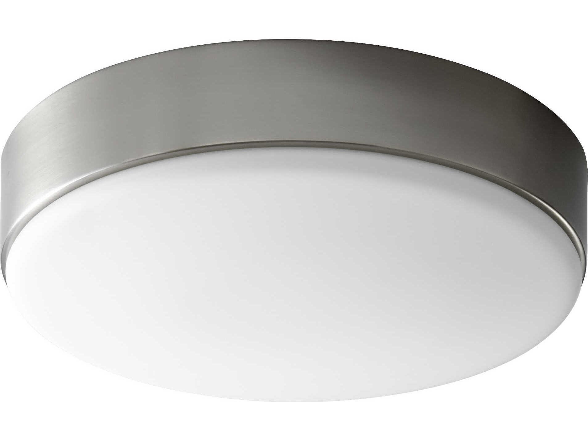 Oxygen by Quorum Journey 1-Light Satin Nickel Round Flush Mount