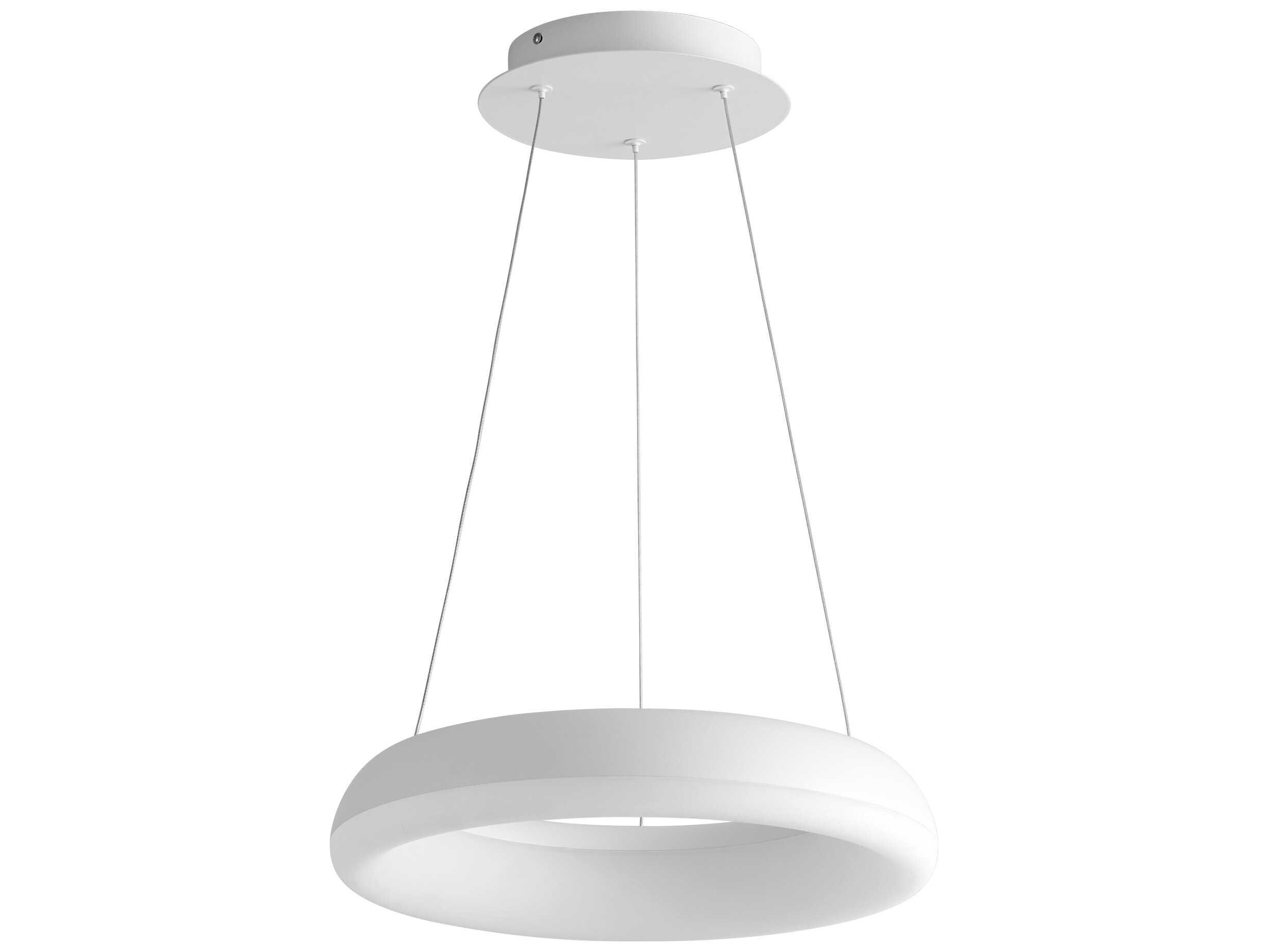 Oxygen by Quorum Roswell 1-Light White Round Pendant
