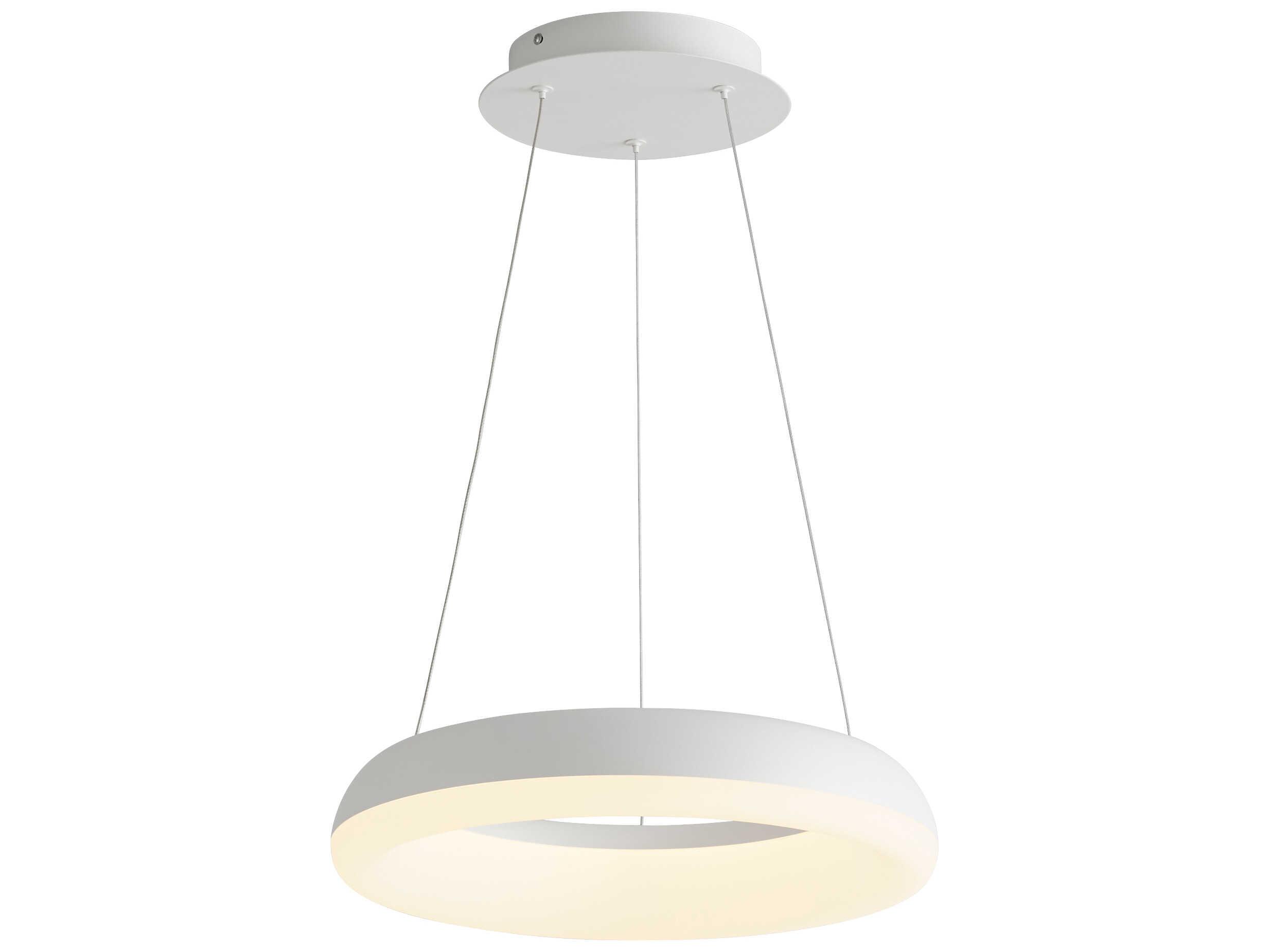 Oxygen by Quorum Roswell 1-Light White Round Pendant