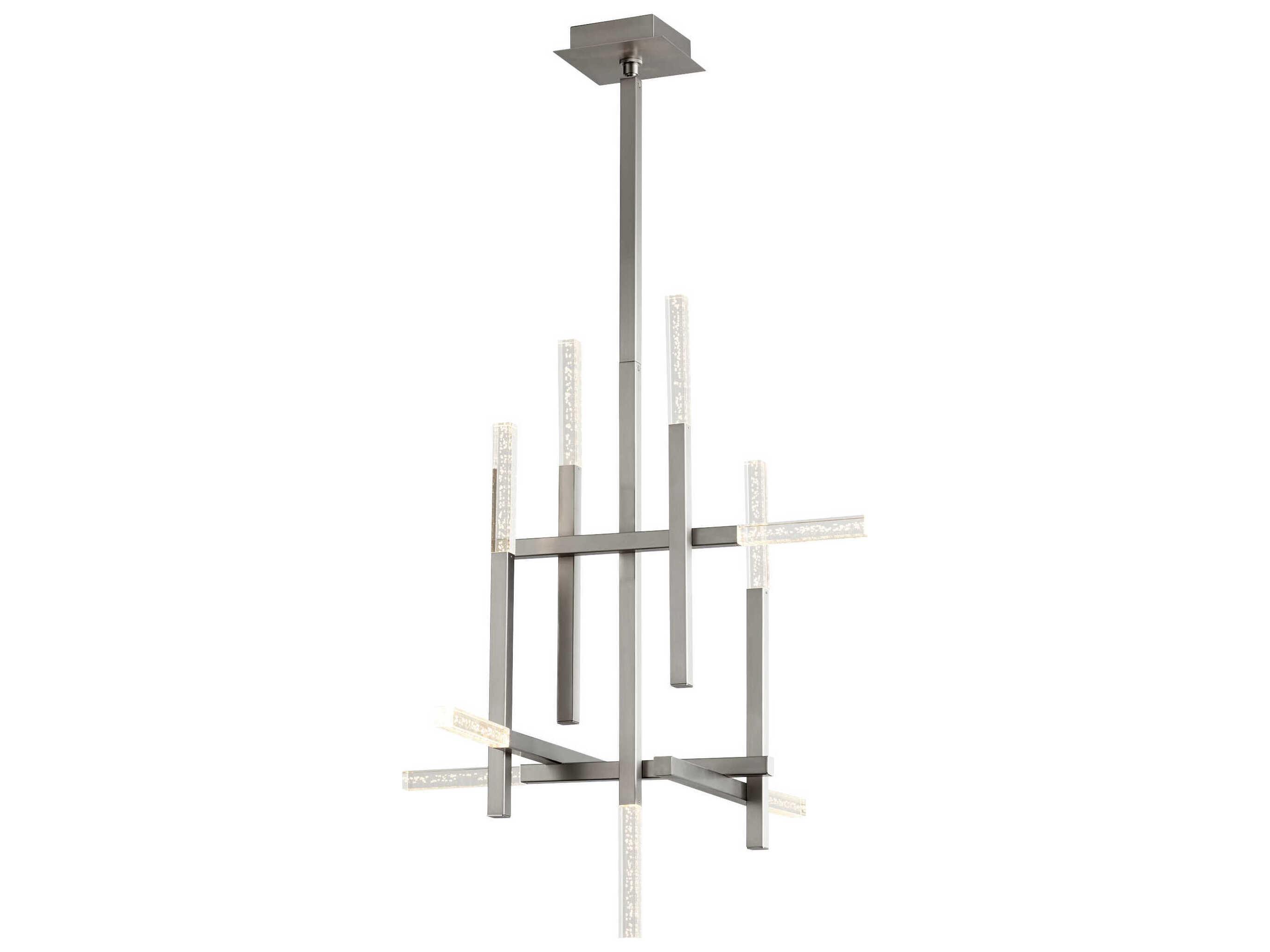 Oxygen by Quorum Atlantis 9-Light Satin Nickel Linear Chandelier