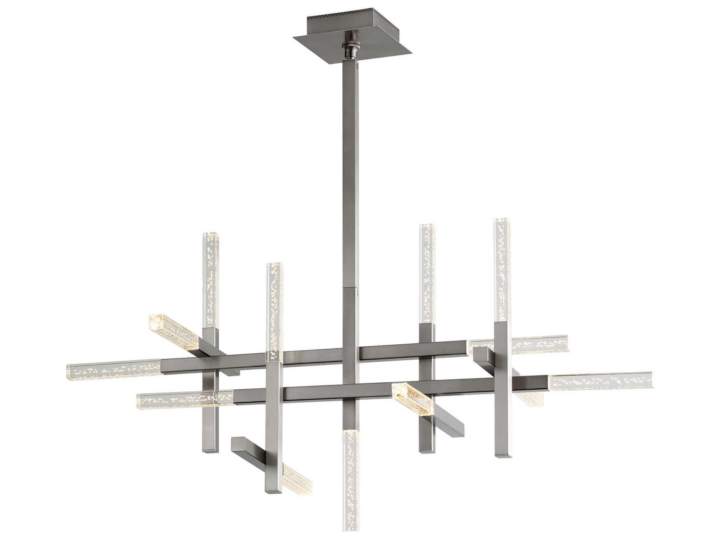 Oxygen by Quorum Atlantis 13-Light Satin Nickel Linear Chandelier