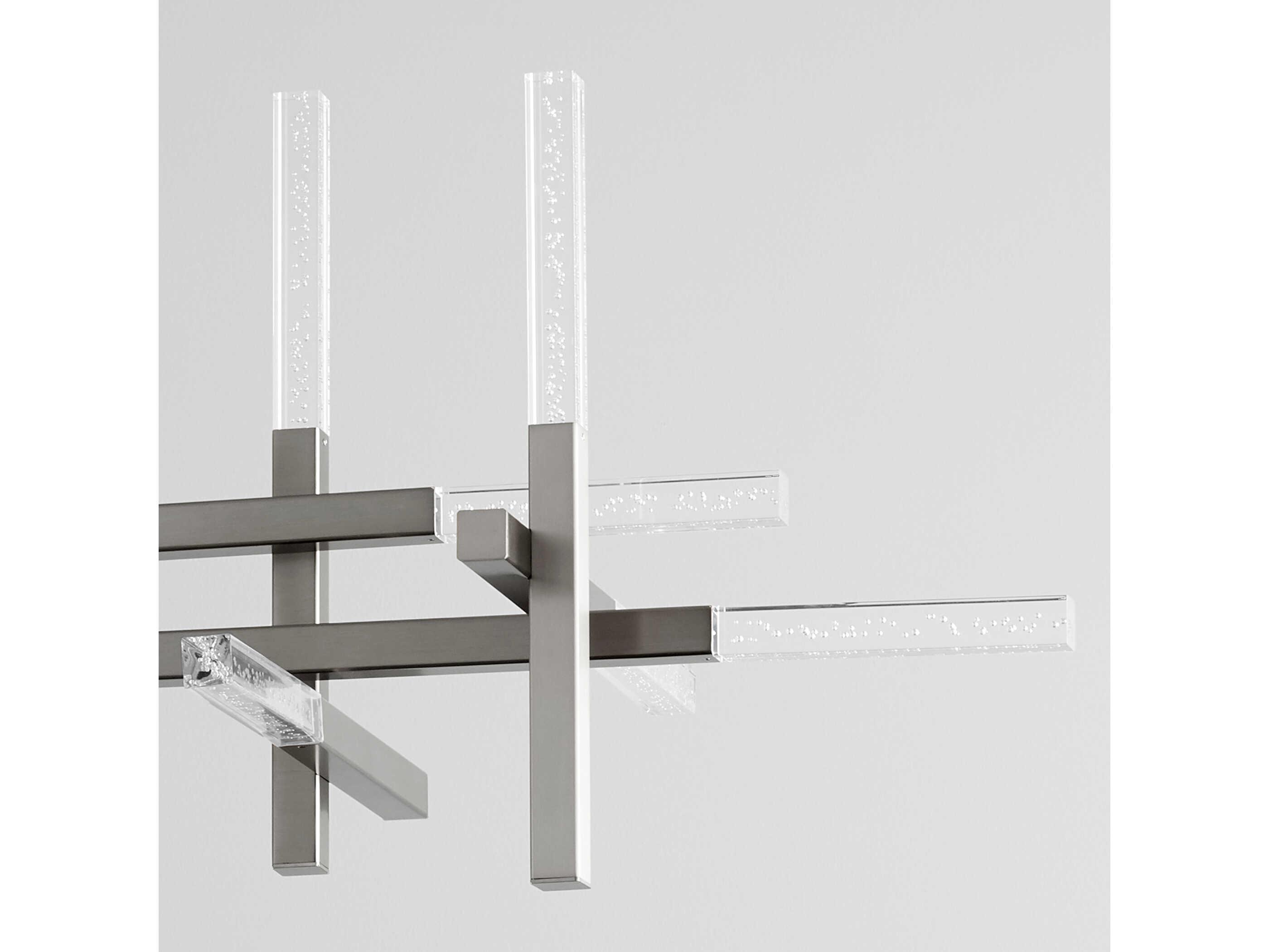Oxygen by Quorum Atlantis 13-Light Satin Nickel Linear Chandelier