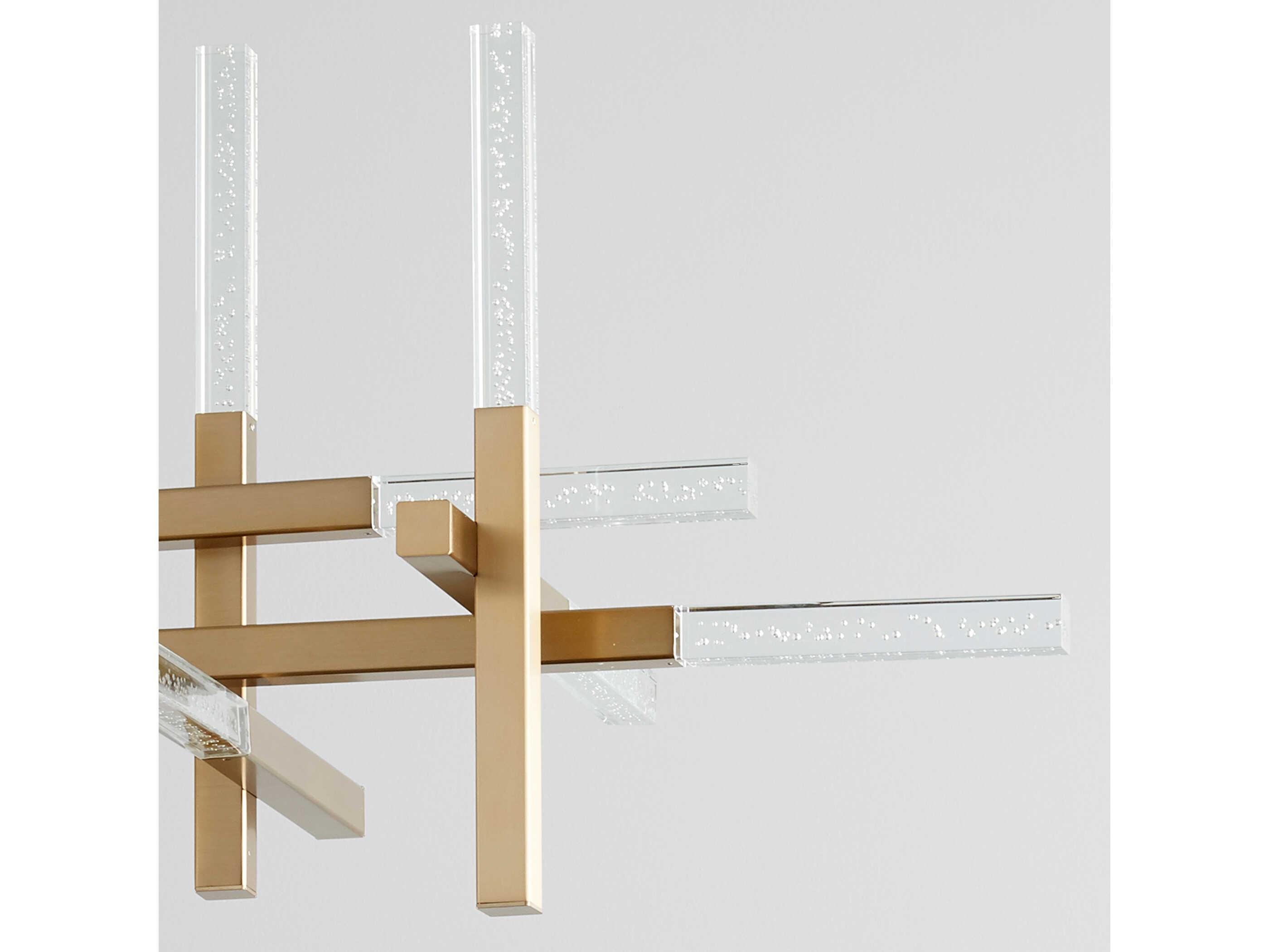 Oxygen by Quorum Atlantis 13-Light Aged Brass Linear Chandelier