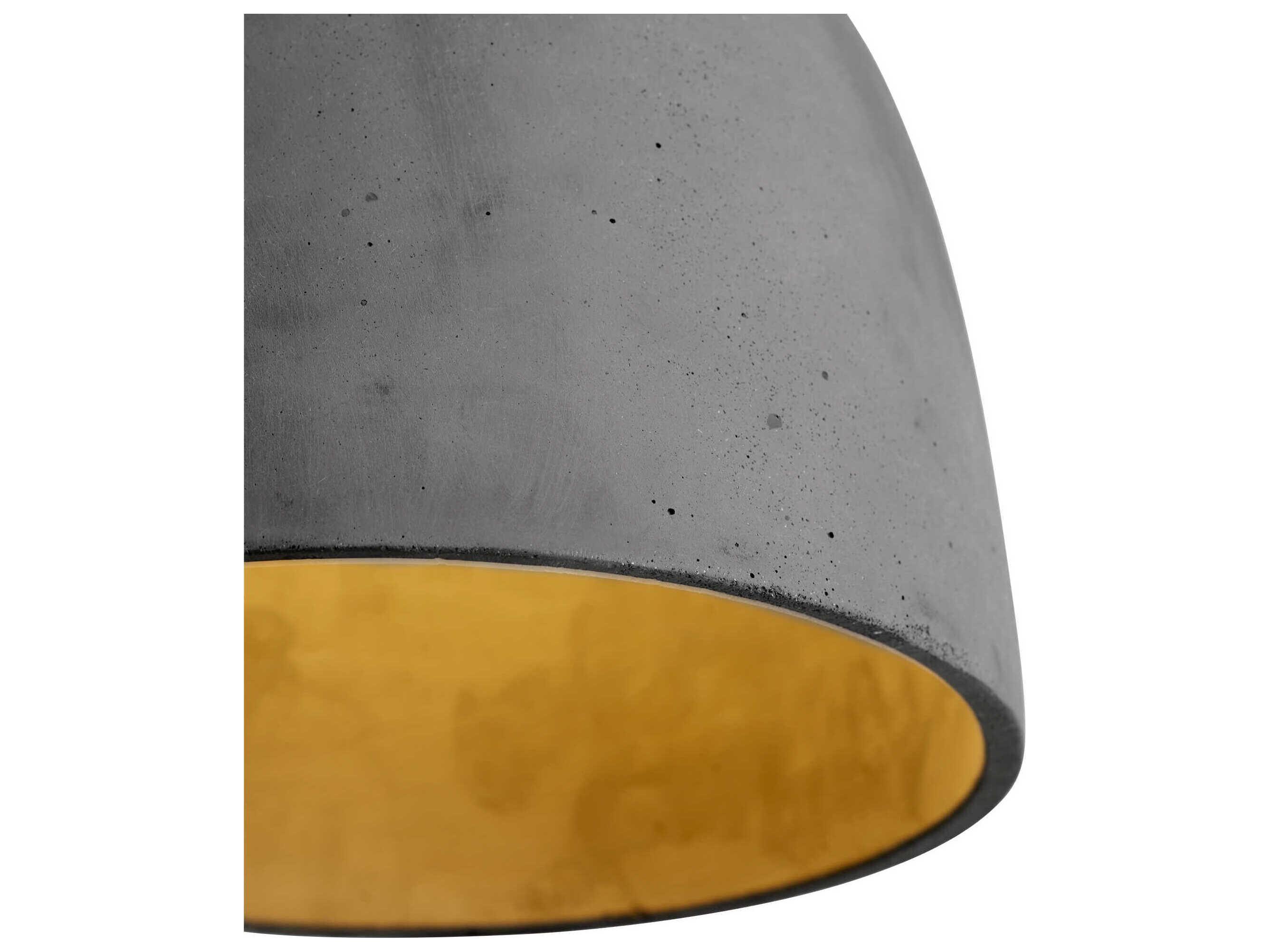 Oxygen by Quorum Dune 1-Light Aged Brass Dark Gray Dome Mini Pendant