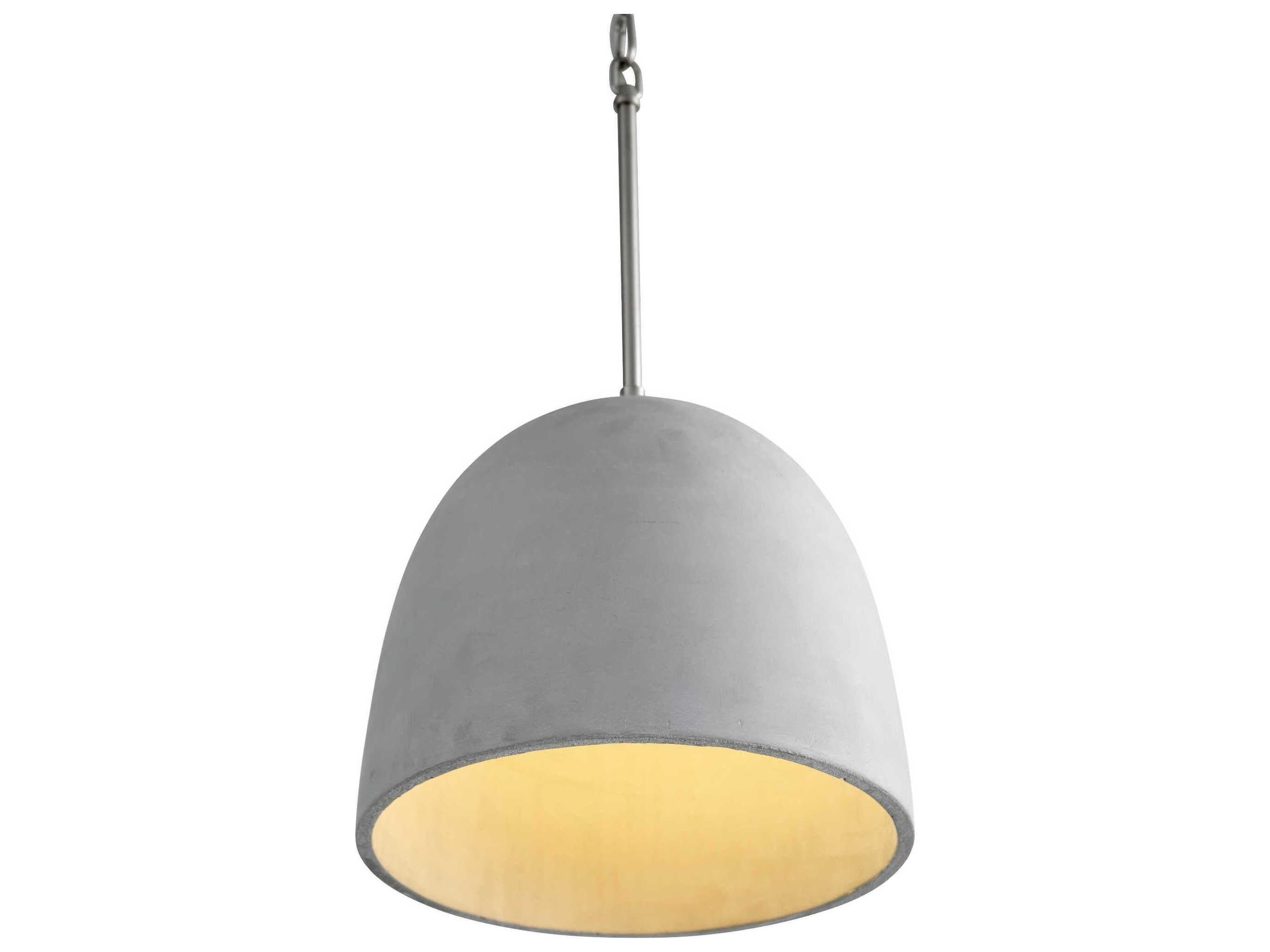 Oxygen by Quorum Dune 1-Light Grey Satin Nickel Dome Mini Pendant