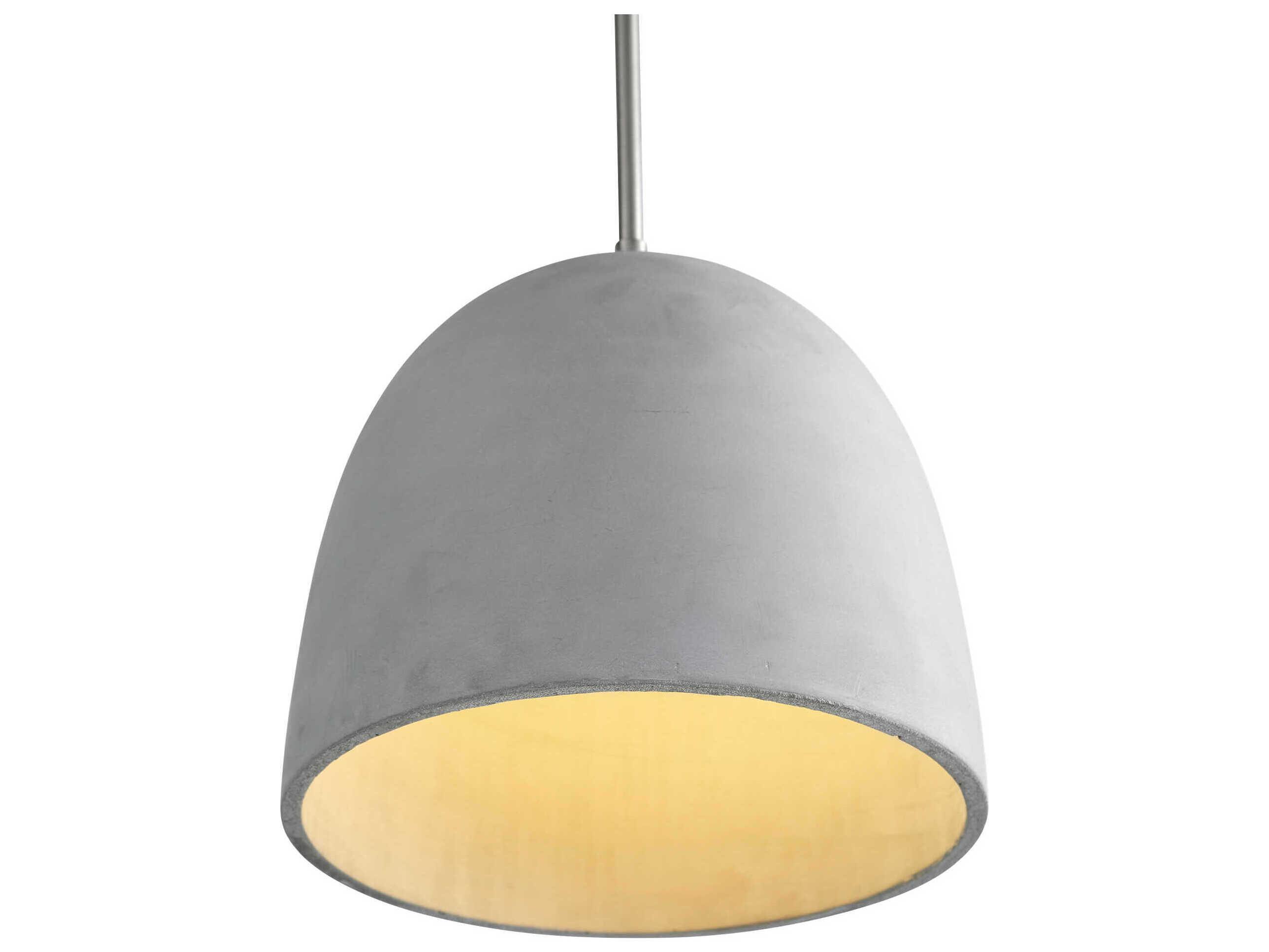 Oxygen by Quorum Dune 1-Light Grey Satin Nickel Dome Mini Pendant