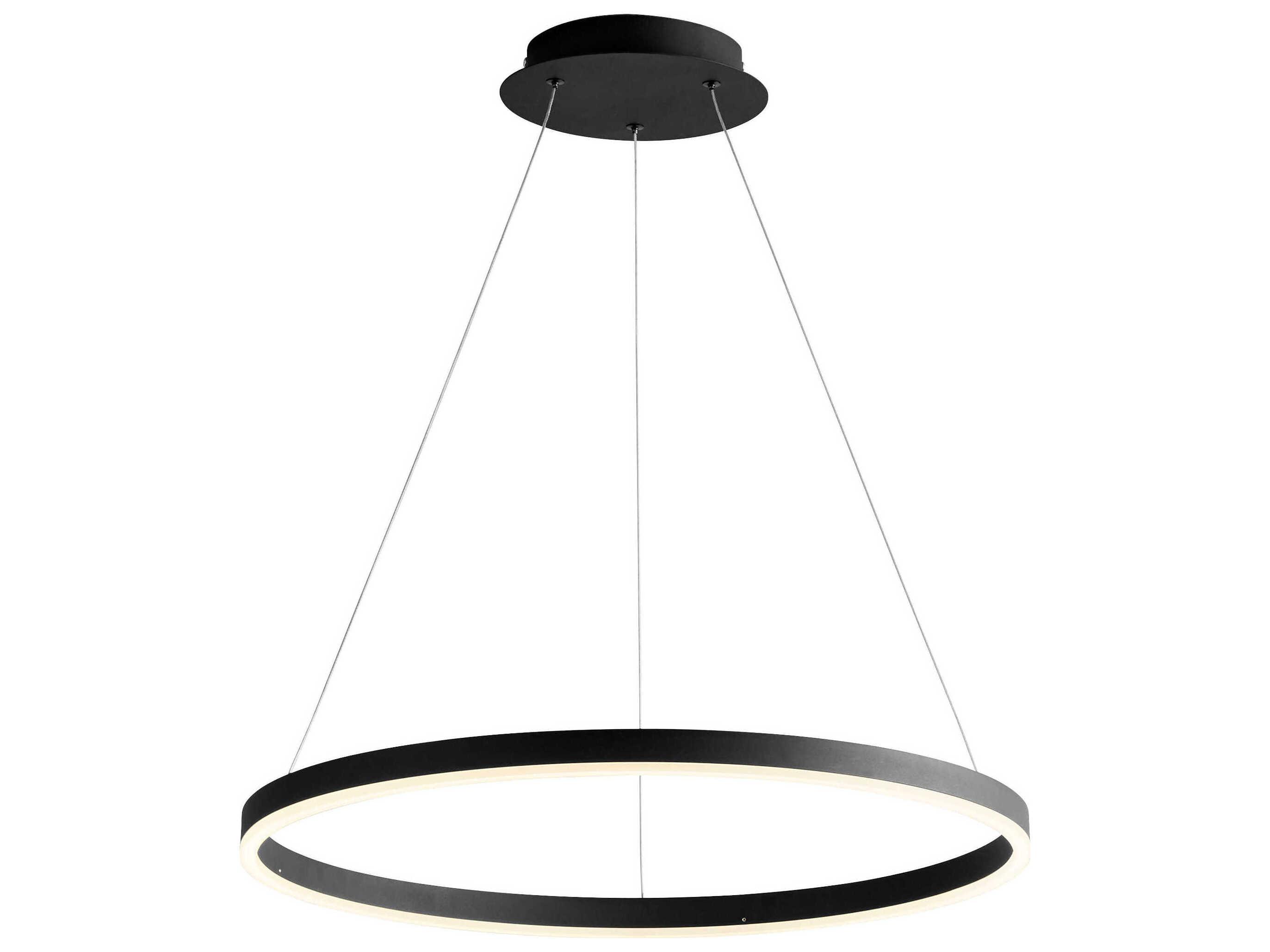 Oxygen by Quorum Circulo 1-Light Black Pendant