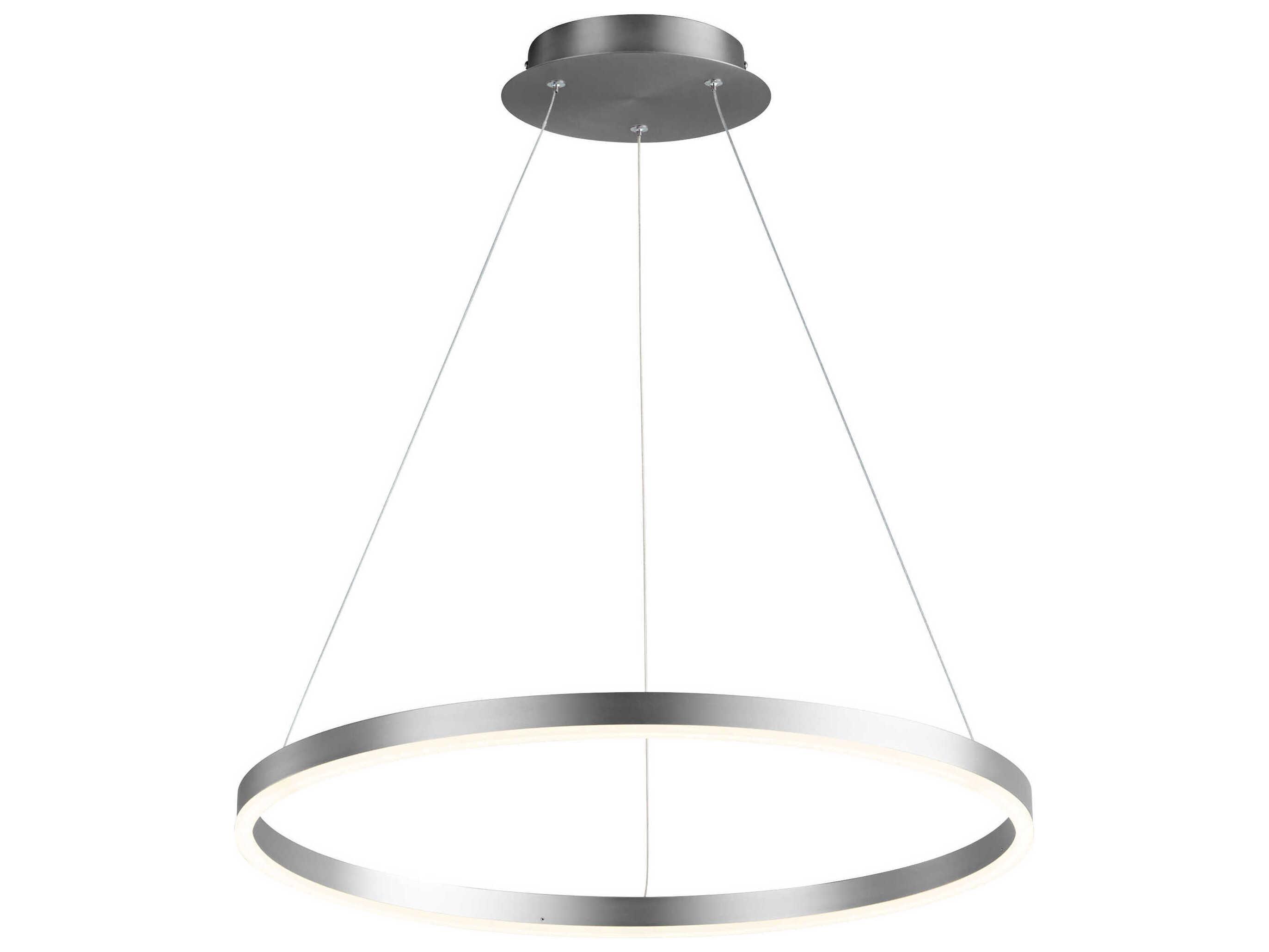 Oxygen by Quorum Circulo 1-Light Satin Nickel Pendant