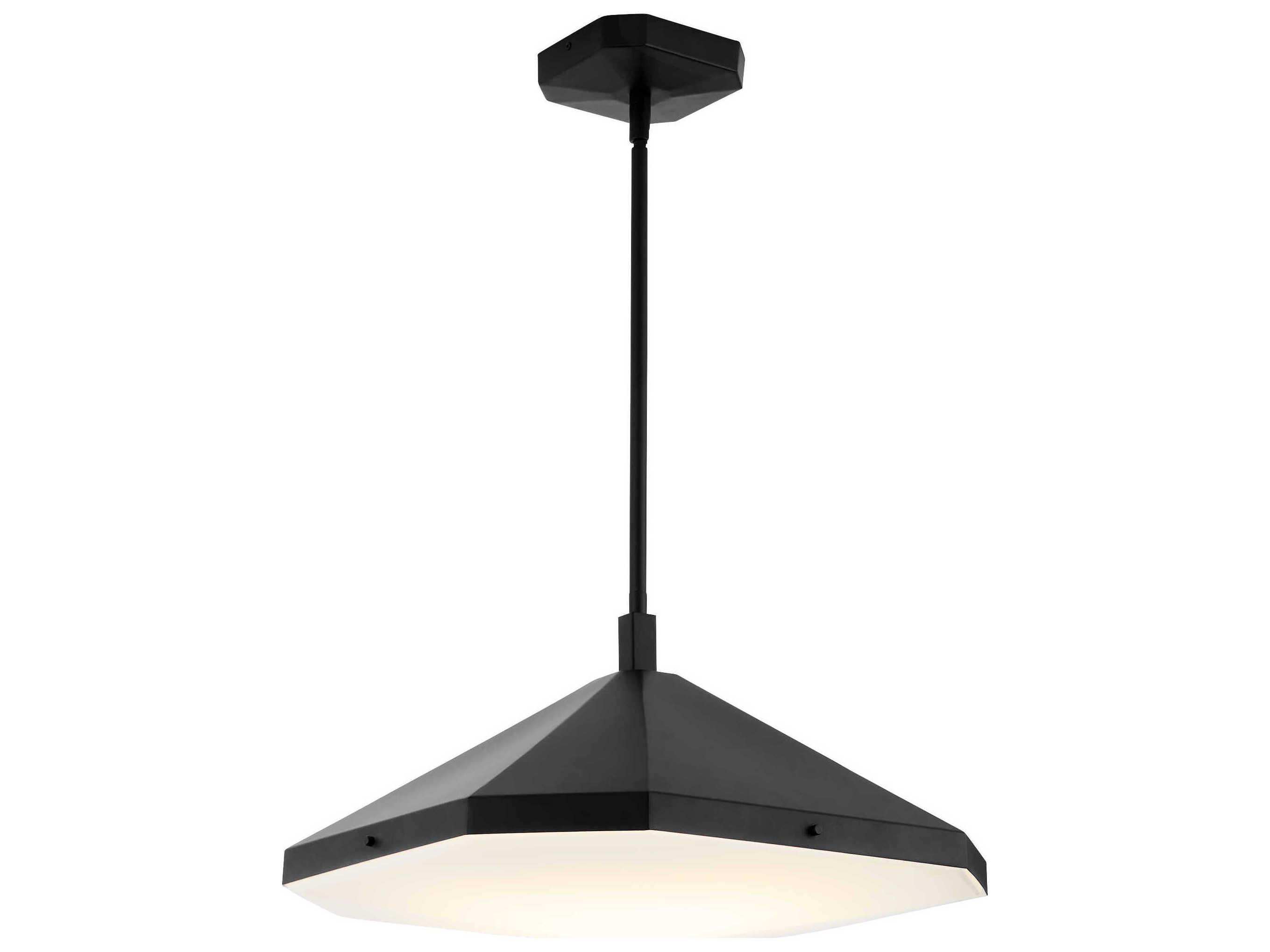 Oxygen by Quorum Tempe Black Geometric Pendant