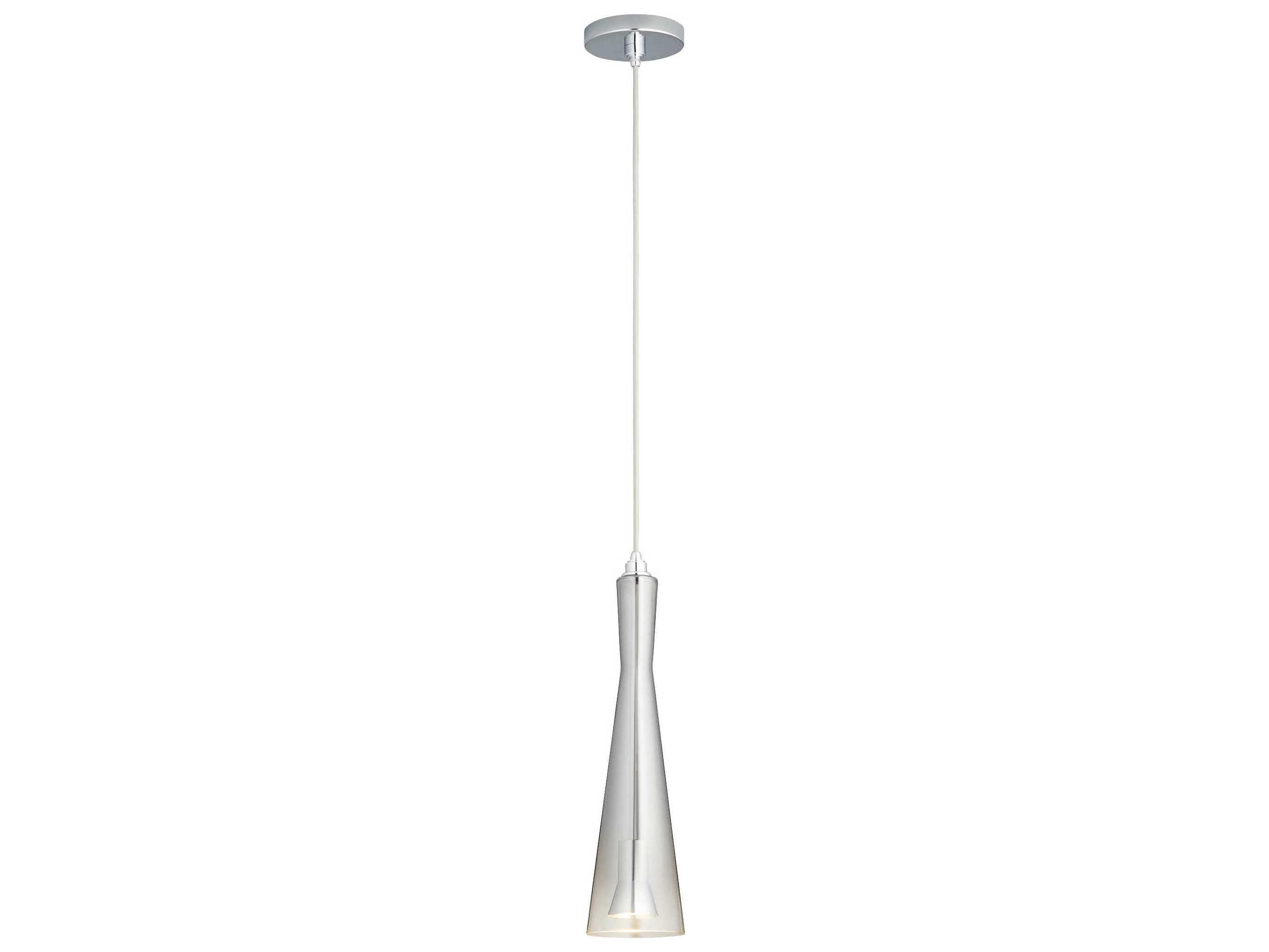 Oxygen by Quorum Cornet 1-Light Polished Chrome Smoke Ombre Mini Pendant