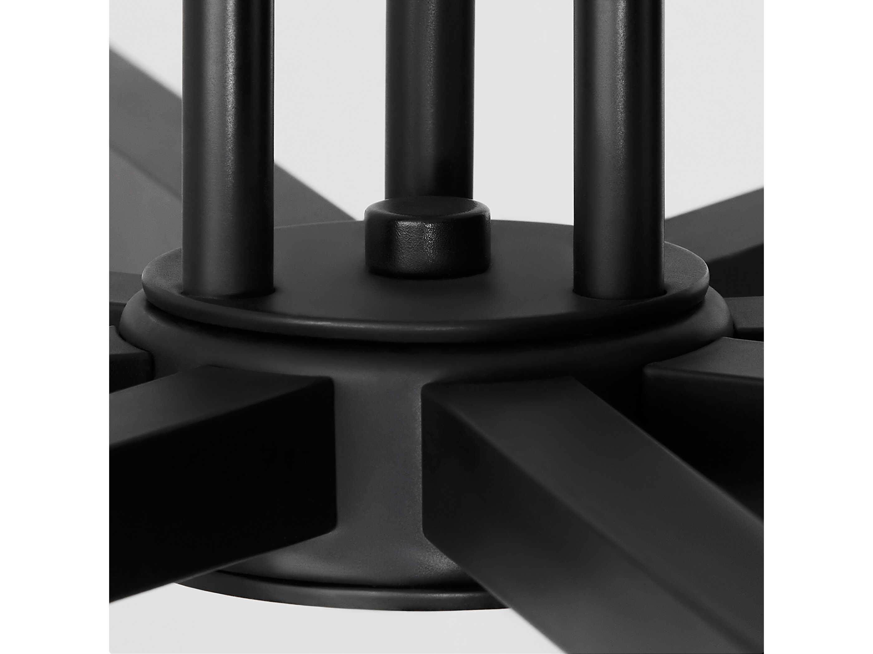 Oxygen by Quorum Gamma 8-Light Black Geometric Linear Chandelier