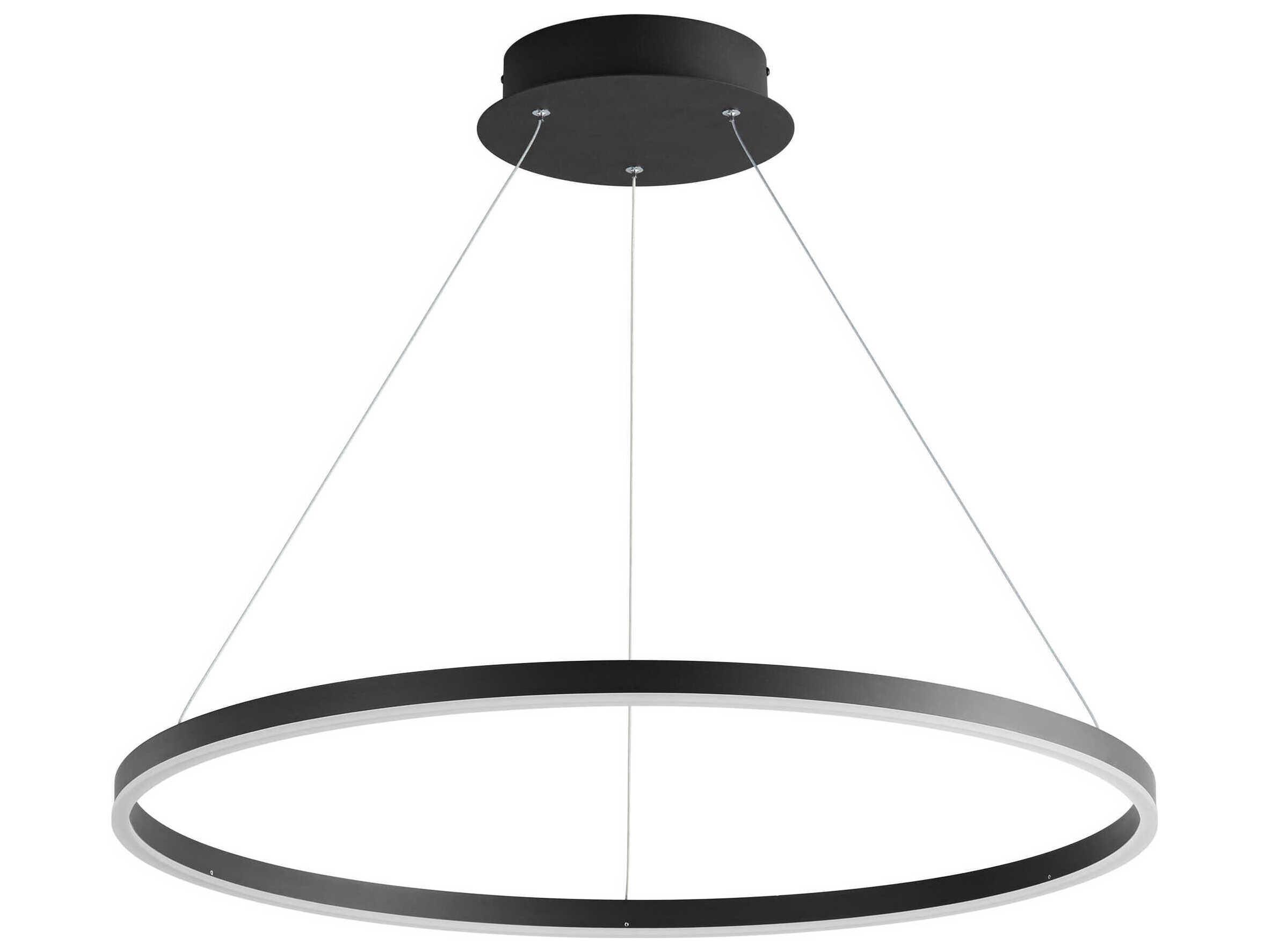 Oxygen by Quorum Circulo 1-Light Black Pendant