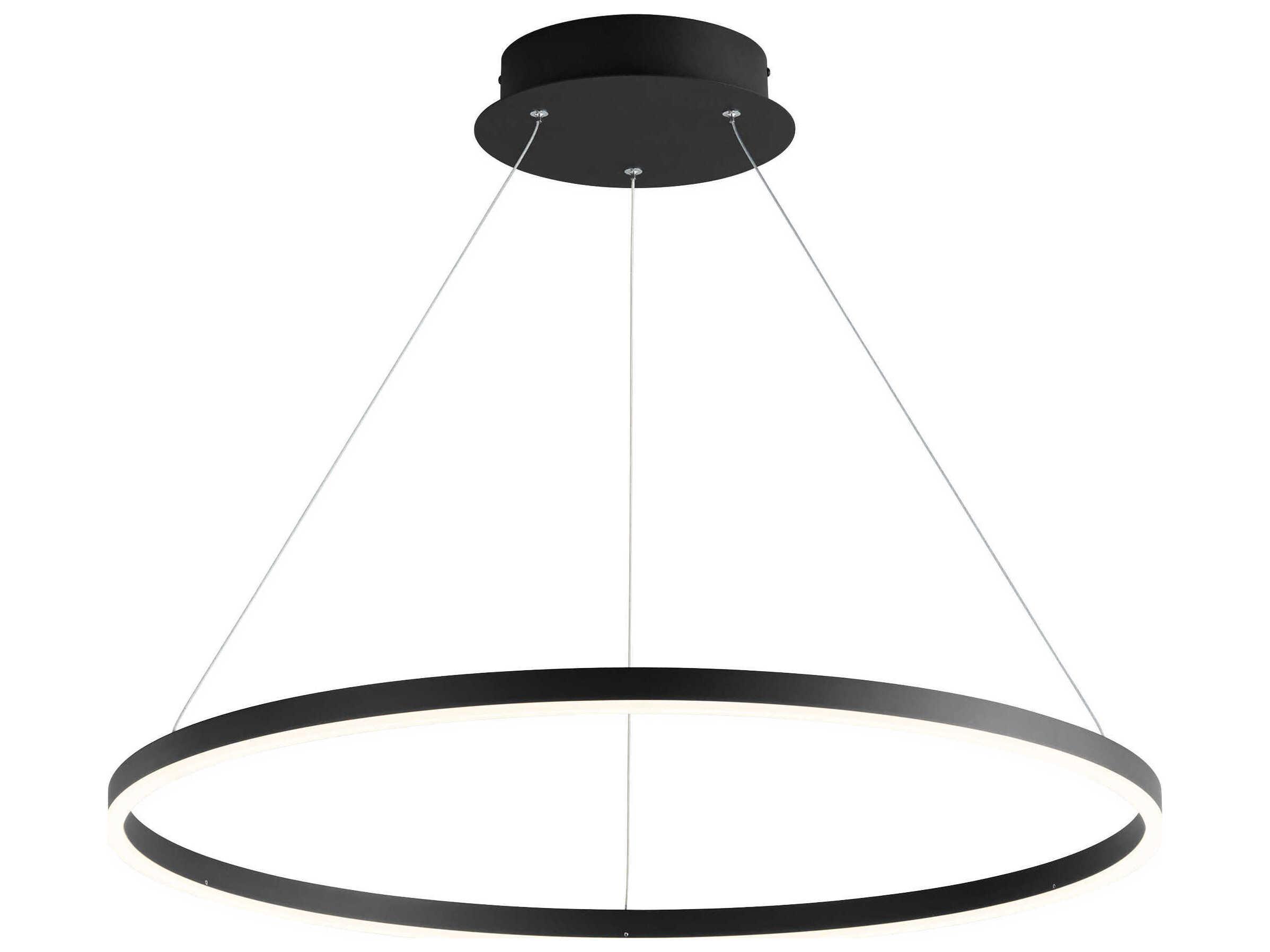 Oxygen by Quorum Circulo 1-Light Black Pendant