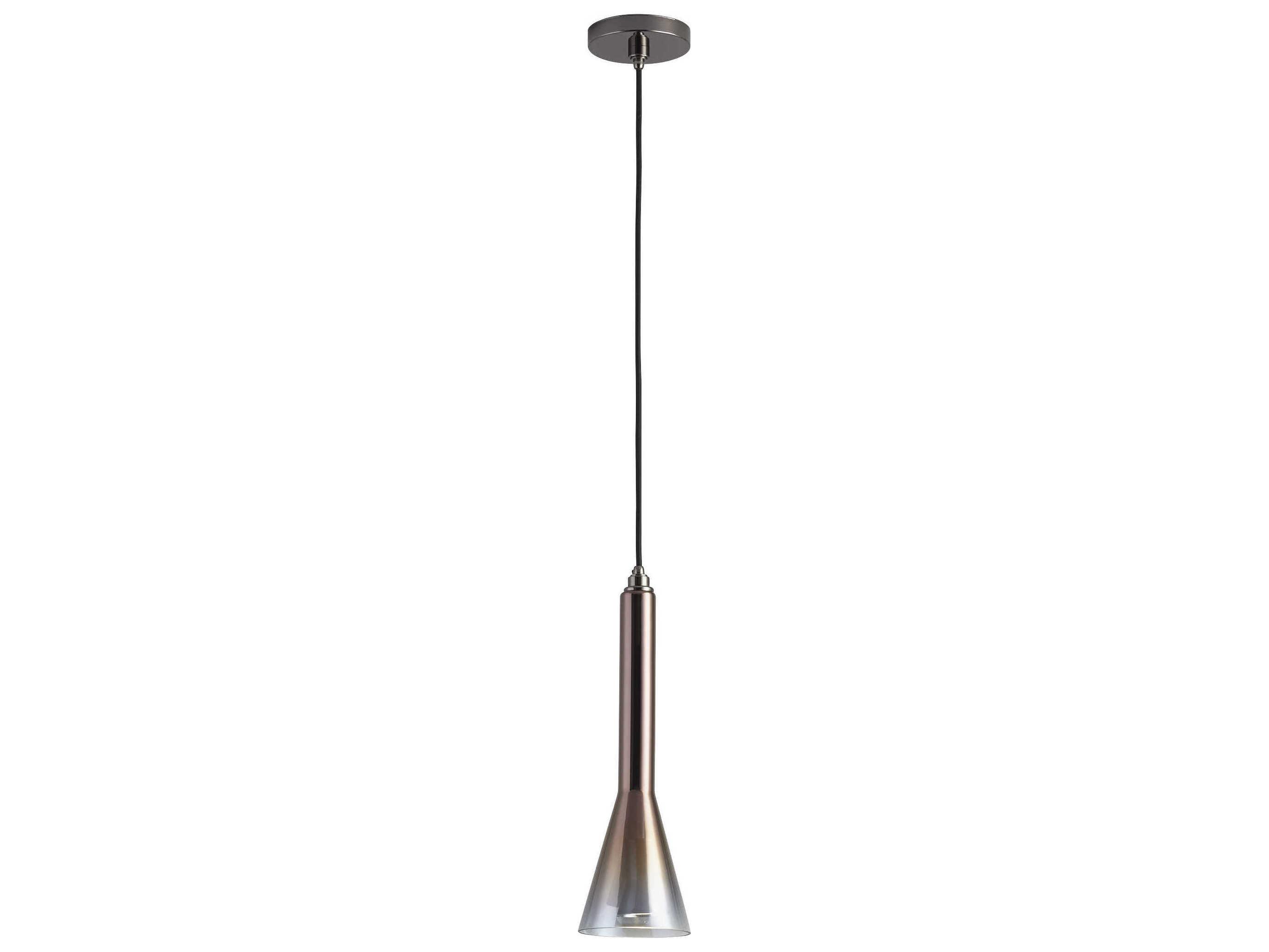 Oxygen by Quorum Liberty 1-Light Gunmetal Coffee Ombre Mini Pendant