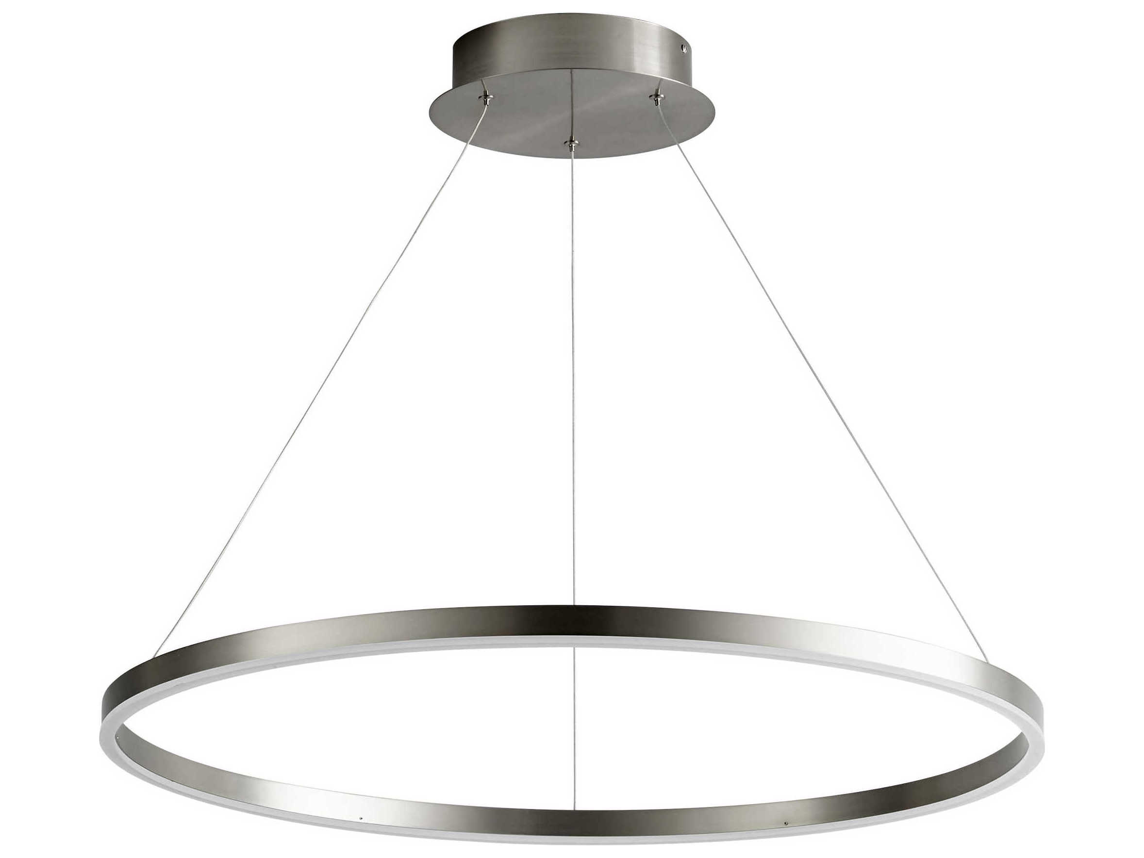 Oxygen by Quorum Circulo 1-Light Satin Nickel Pendant