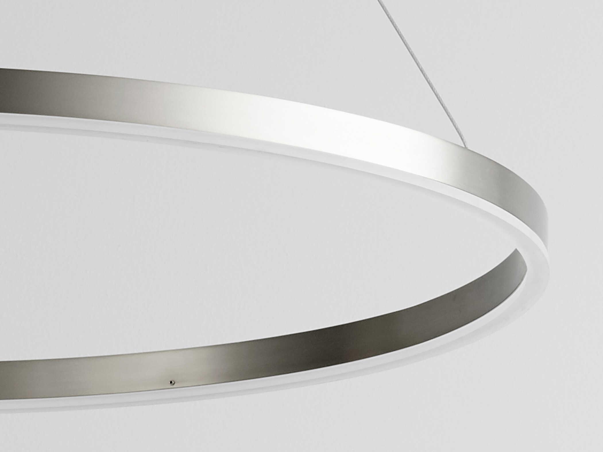 Oxygen by Quorum Circulo 1-Light Satin Nickel Pendant