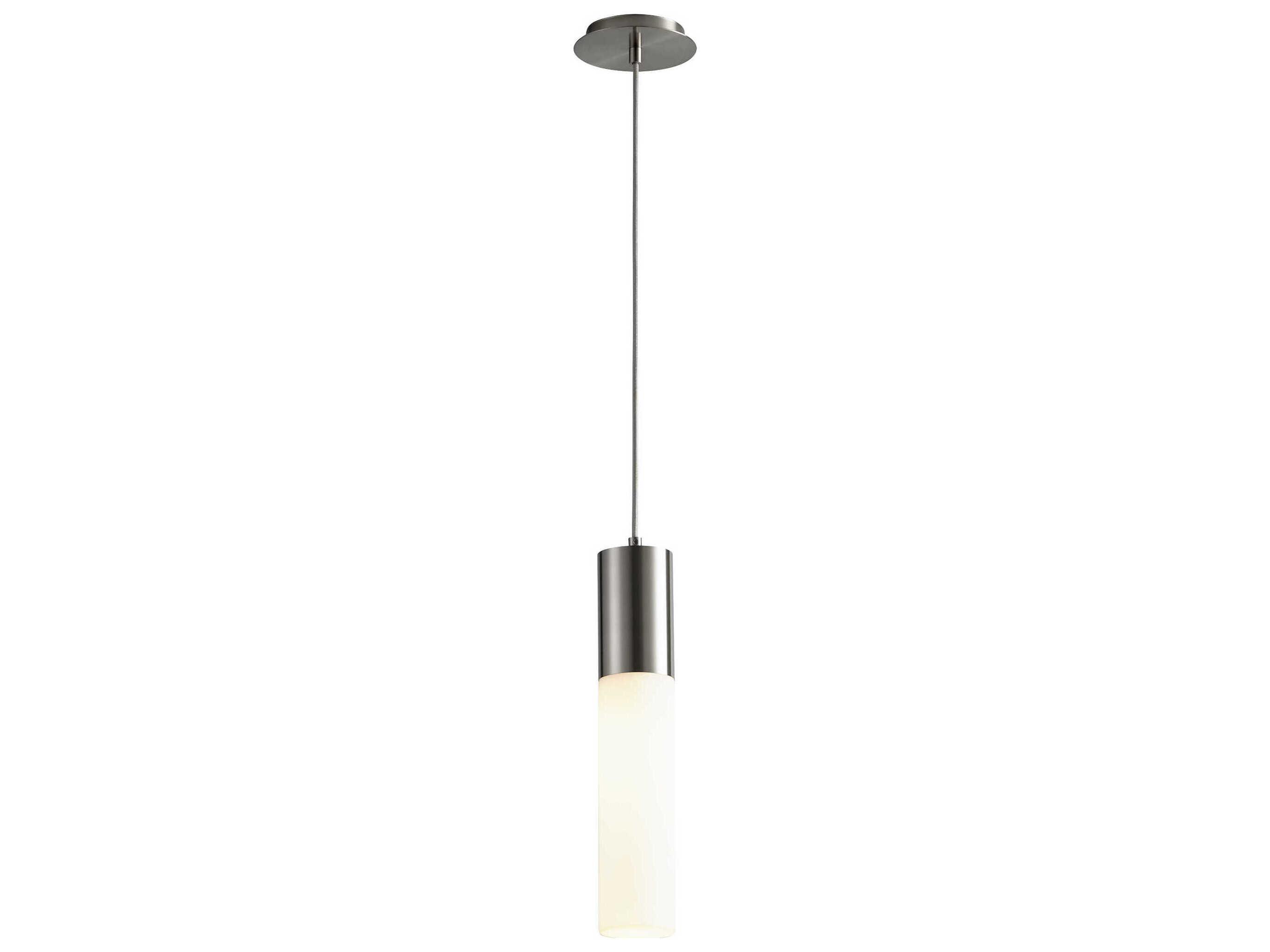 Oxygen by Quorum Magnum 1-Light Satin Nickel Cylinder Mini Pendant