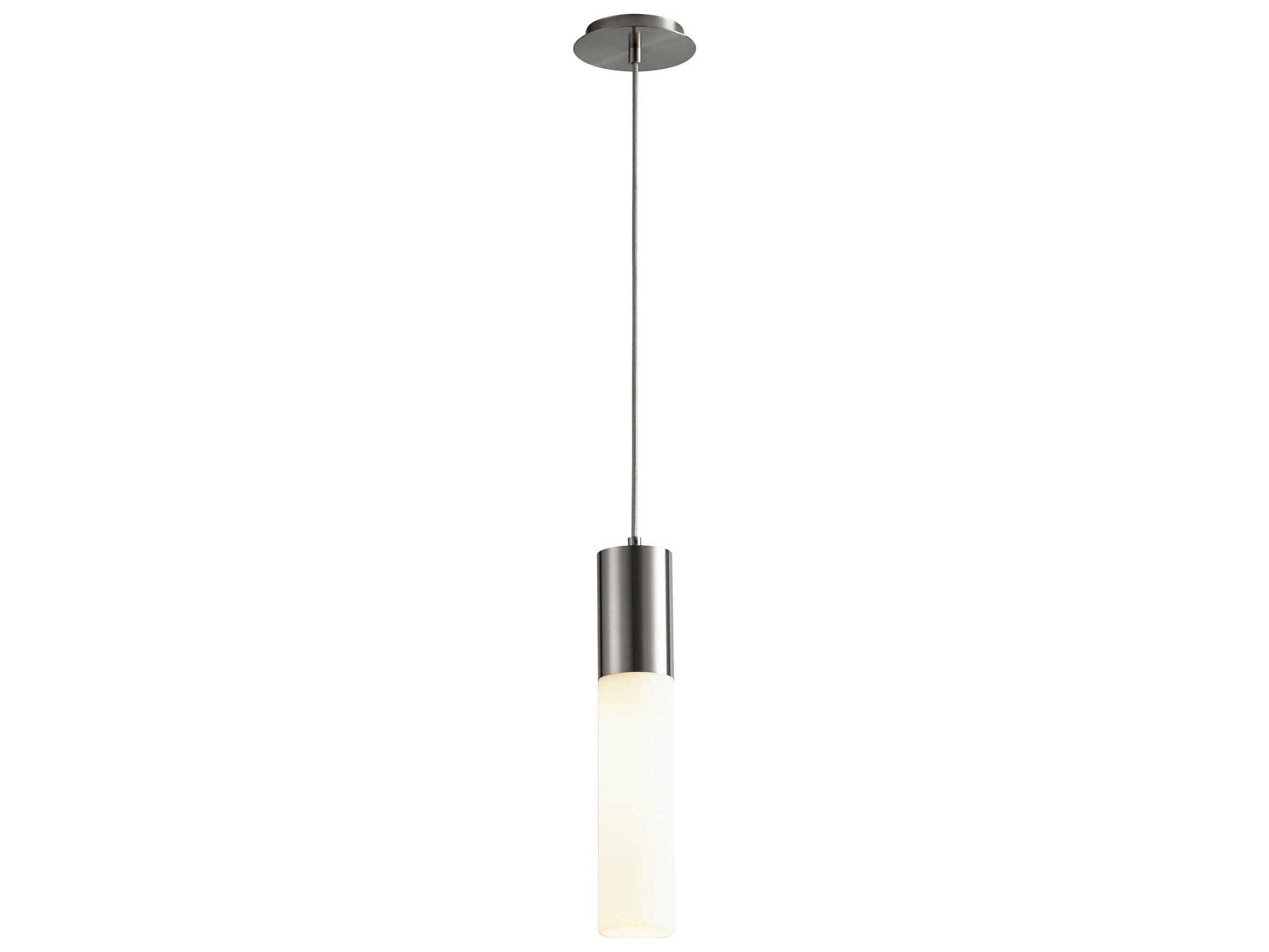 Oxygen by Quorum Magnum 1-Light Satin Nickel Cylinder Mini Pendant