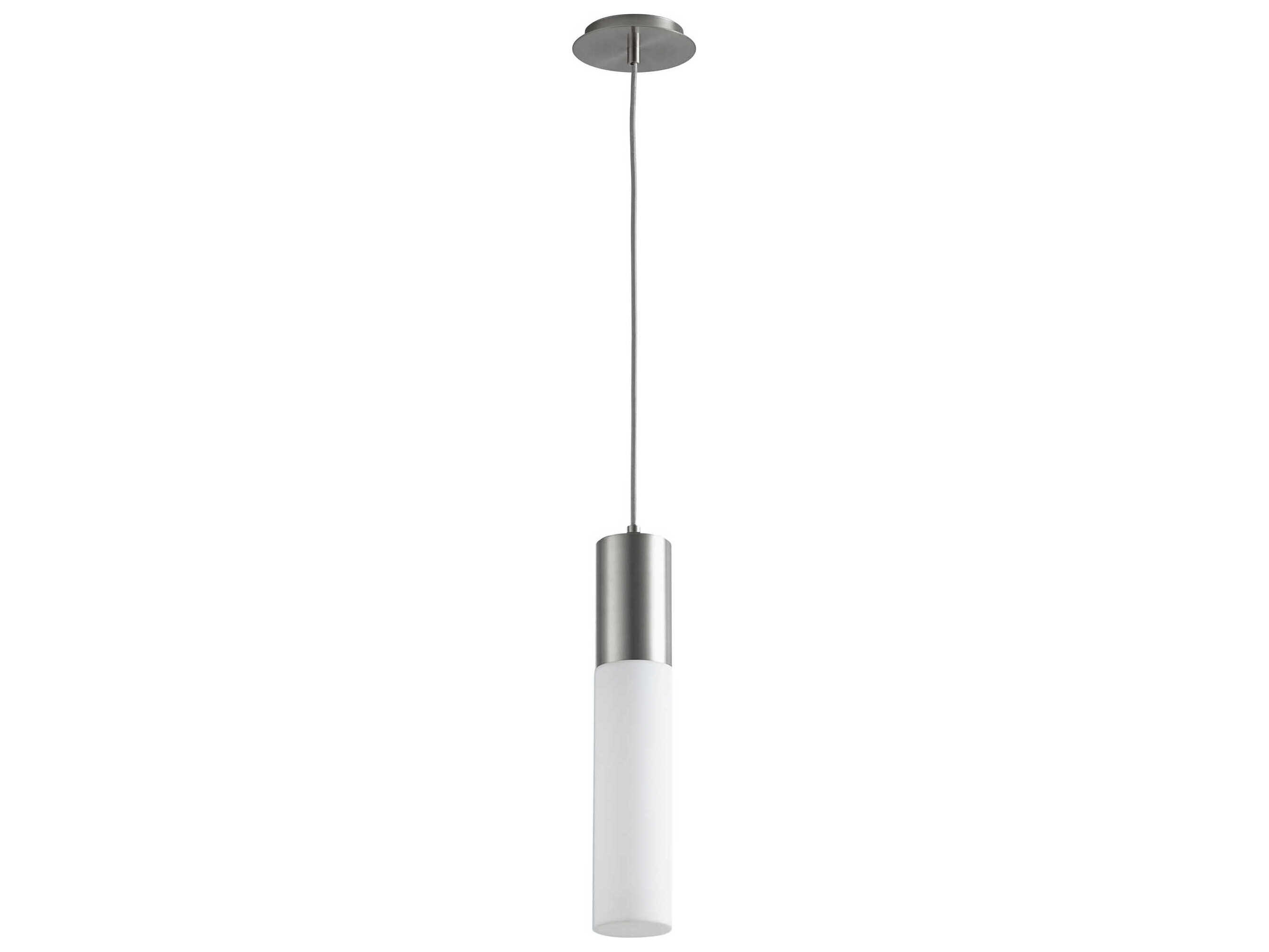 Oxygen by Quorum Magnum 1-Light Satin Nickel Cylinder Mini Pendant
