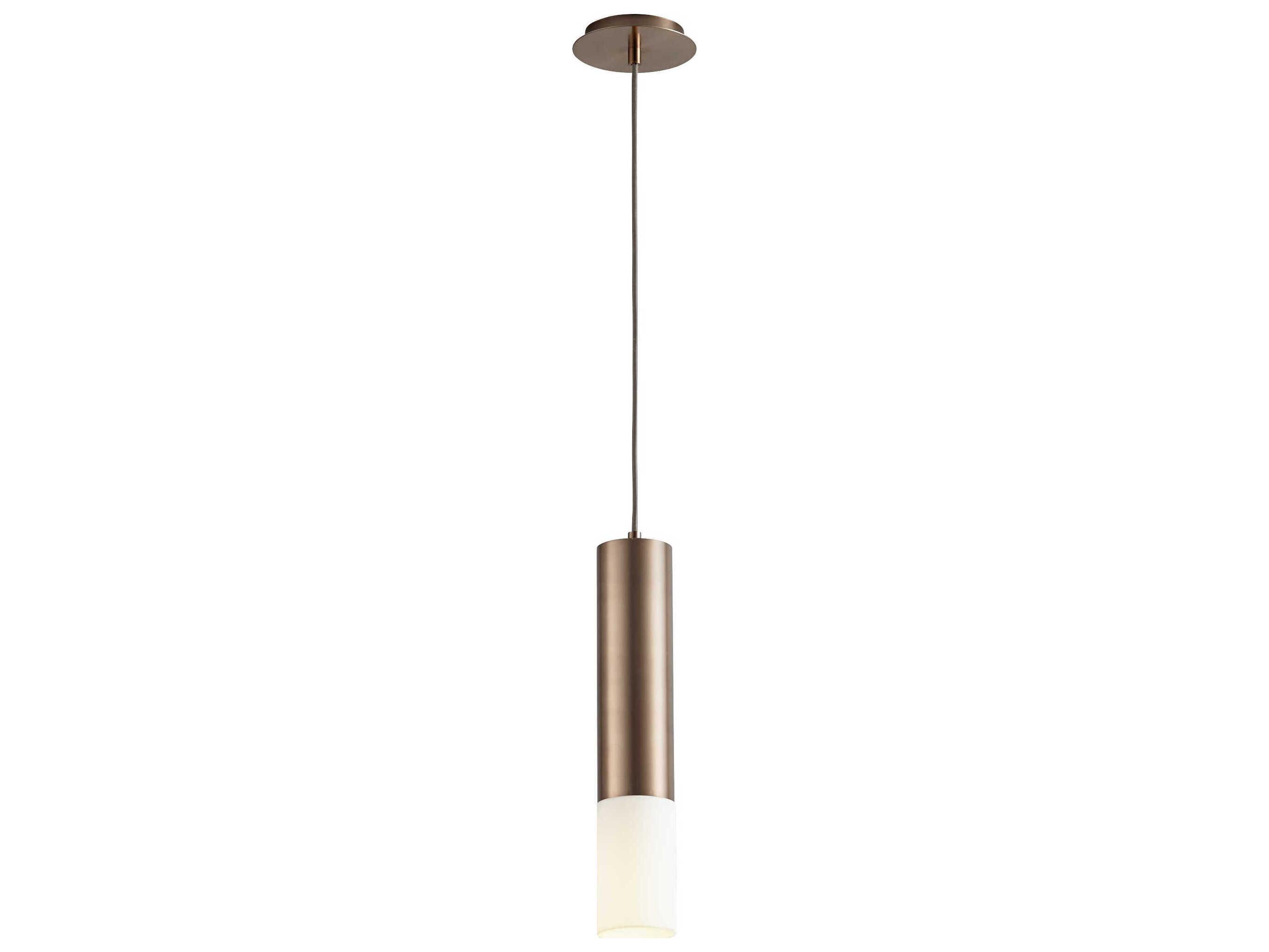 Oxygen by Quorum Opus 1-Light Satin Copper Cylinder Mini Pendant