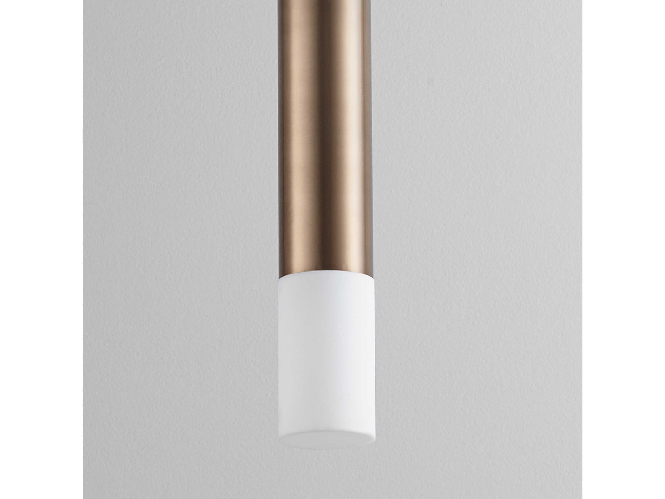 Oxygen by Quorum Opus 1-Light Satin Copper Cylinder Mini Pendant