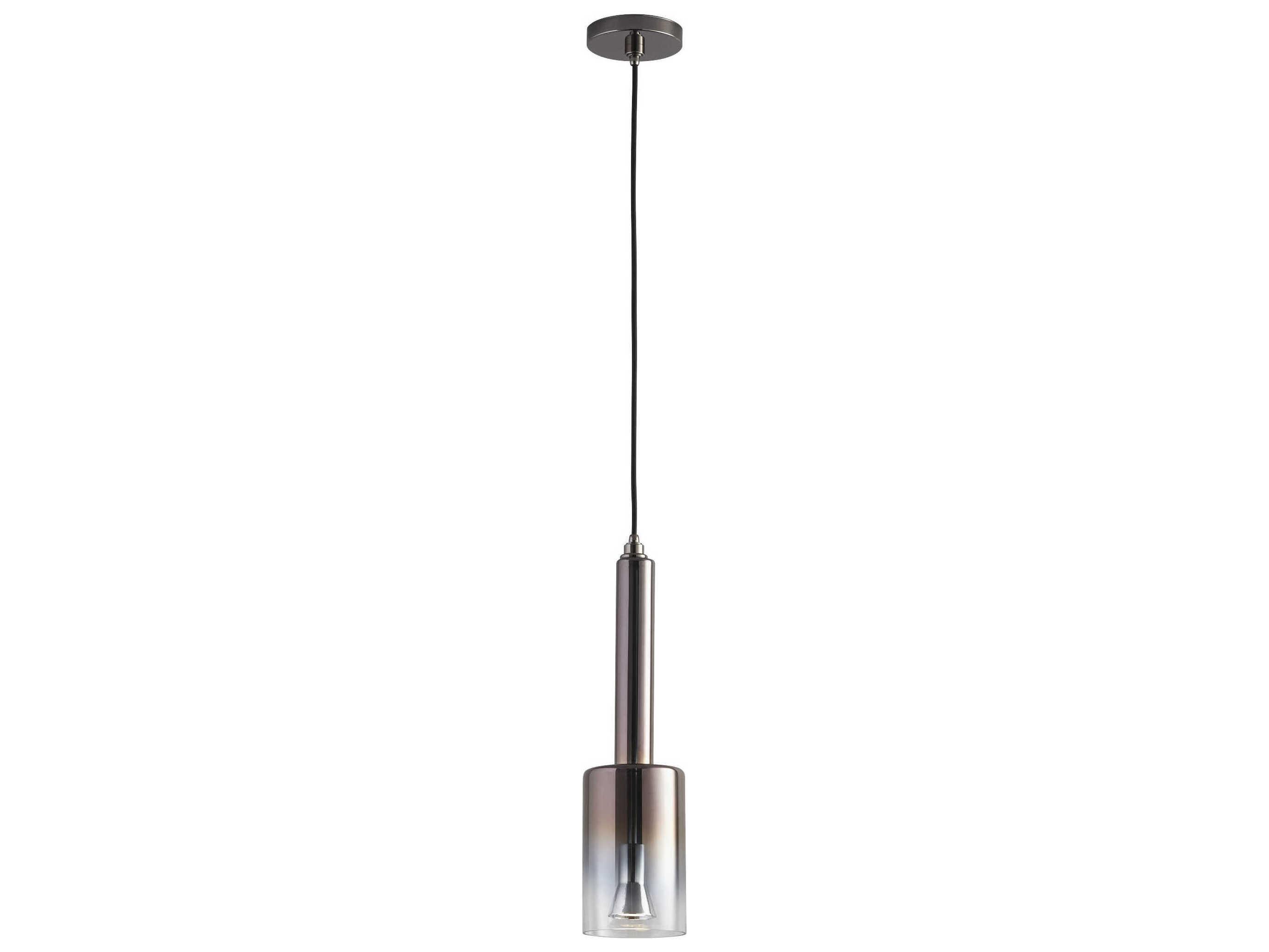 Oxygen by Quorum Spindle 1-Light Gunmetal Coffee Ombre Mini Pendant