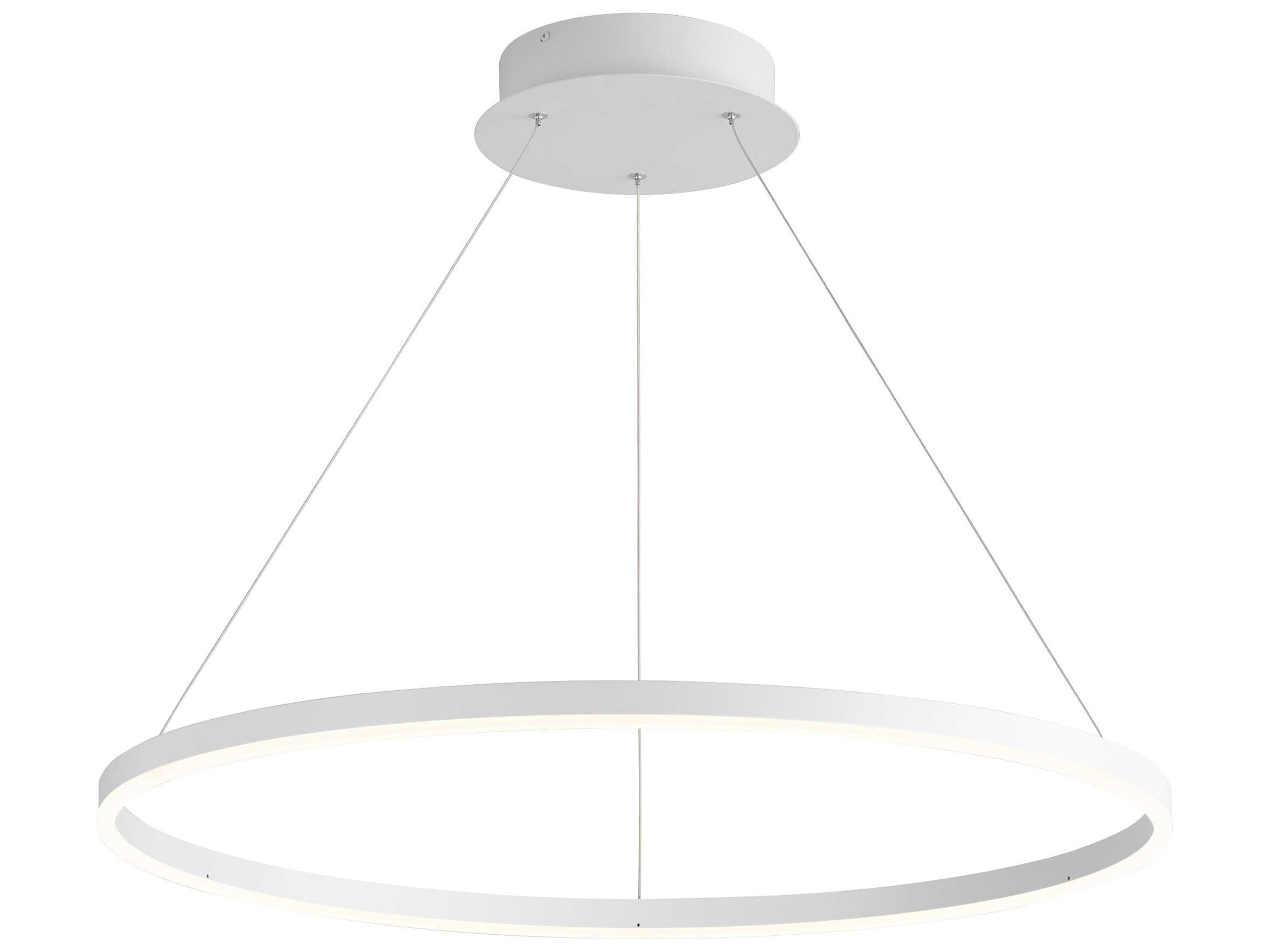 Oxygen by Quorum Circulo 1-Light White Pendant