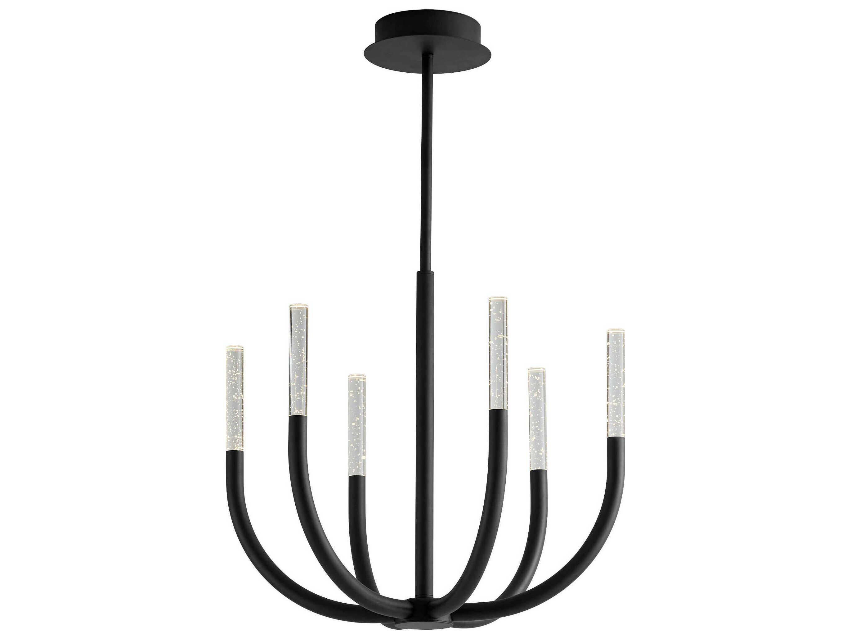Oxygen by Quorum Presto 6-Light Black Linear Chandelier