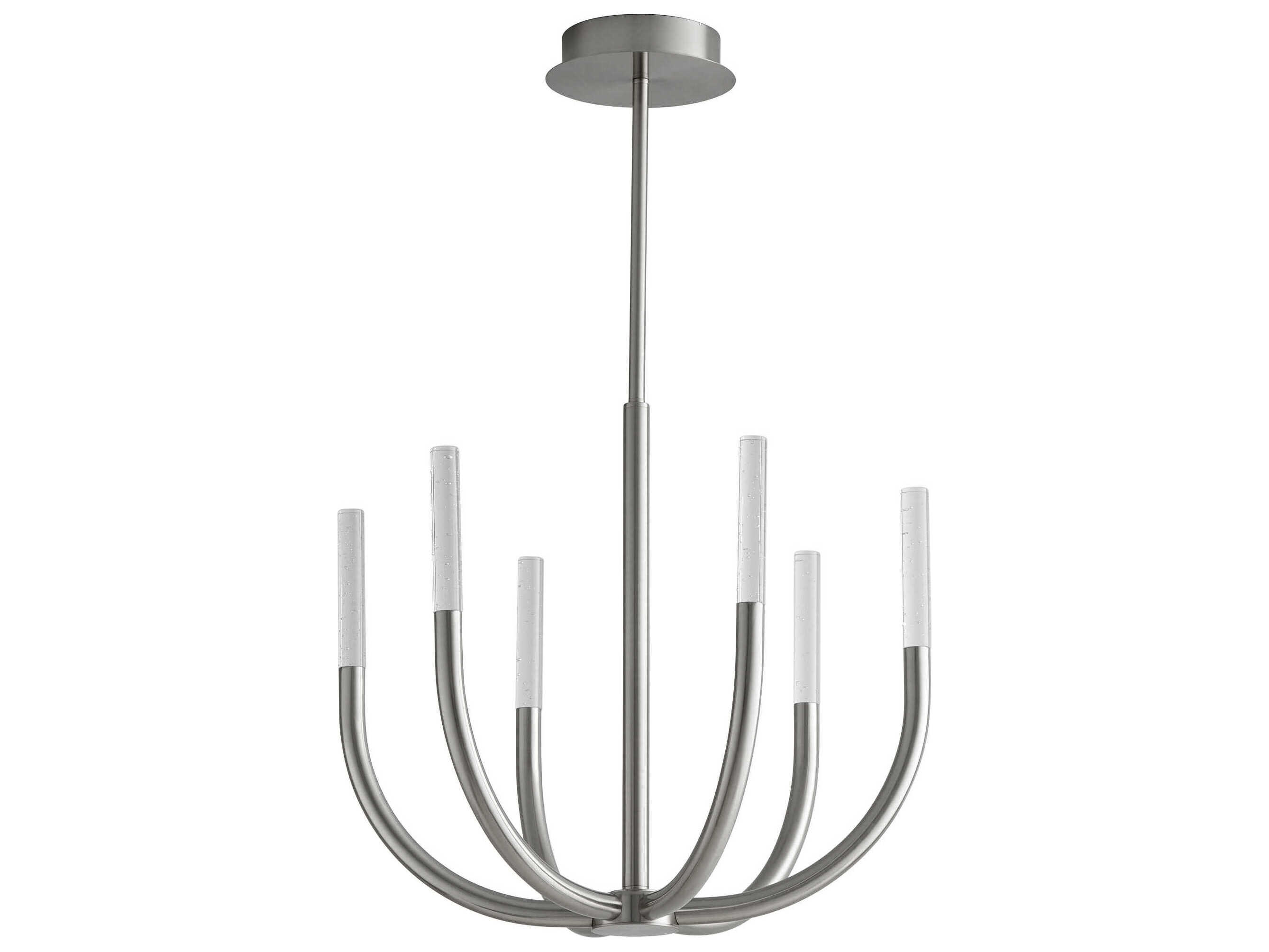 Oxygen by Quorum Presto 6-Light Satin Nickel Linear Chandelier