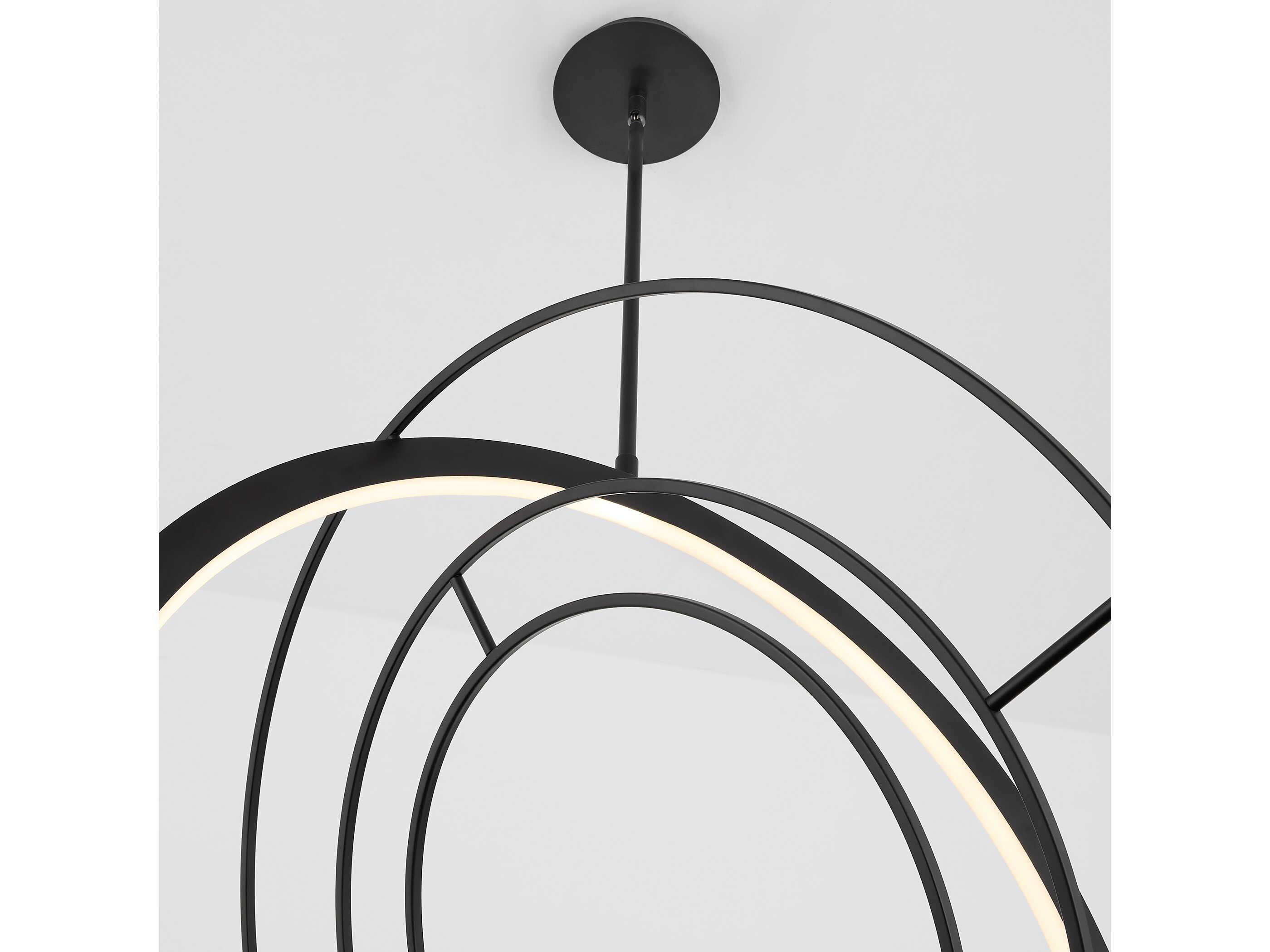 Oxygen by Quorum Gallilei 1-Light Black Geometric Pendant