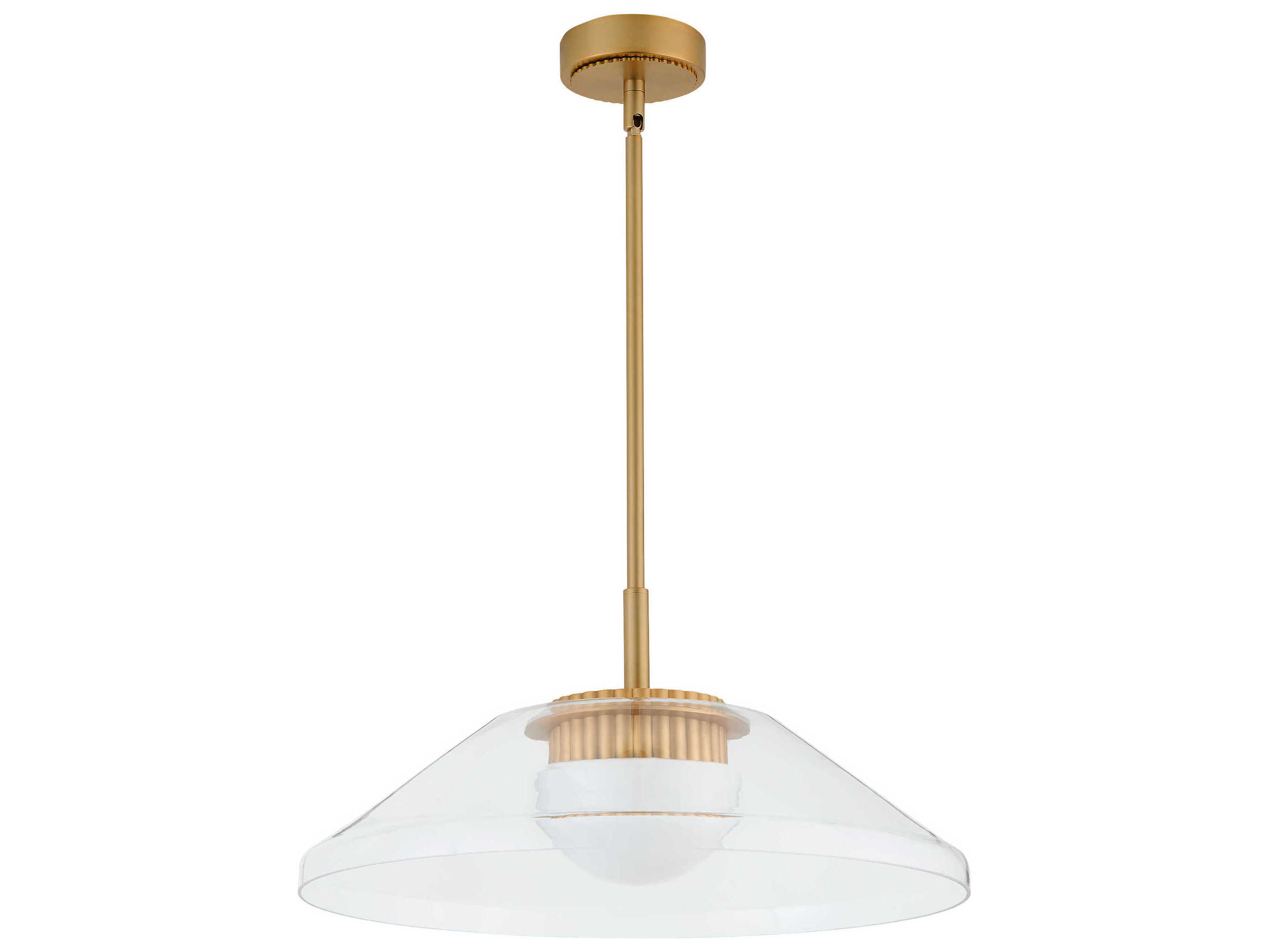 Oxygen by Quorum Eros Brushed Brass Pendant