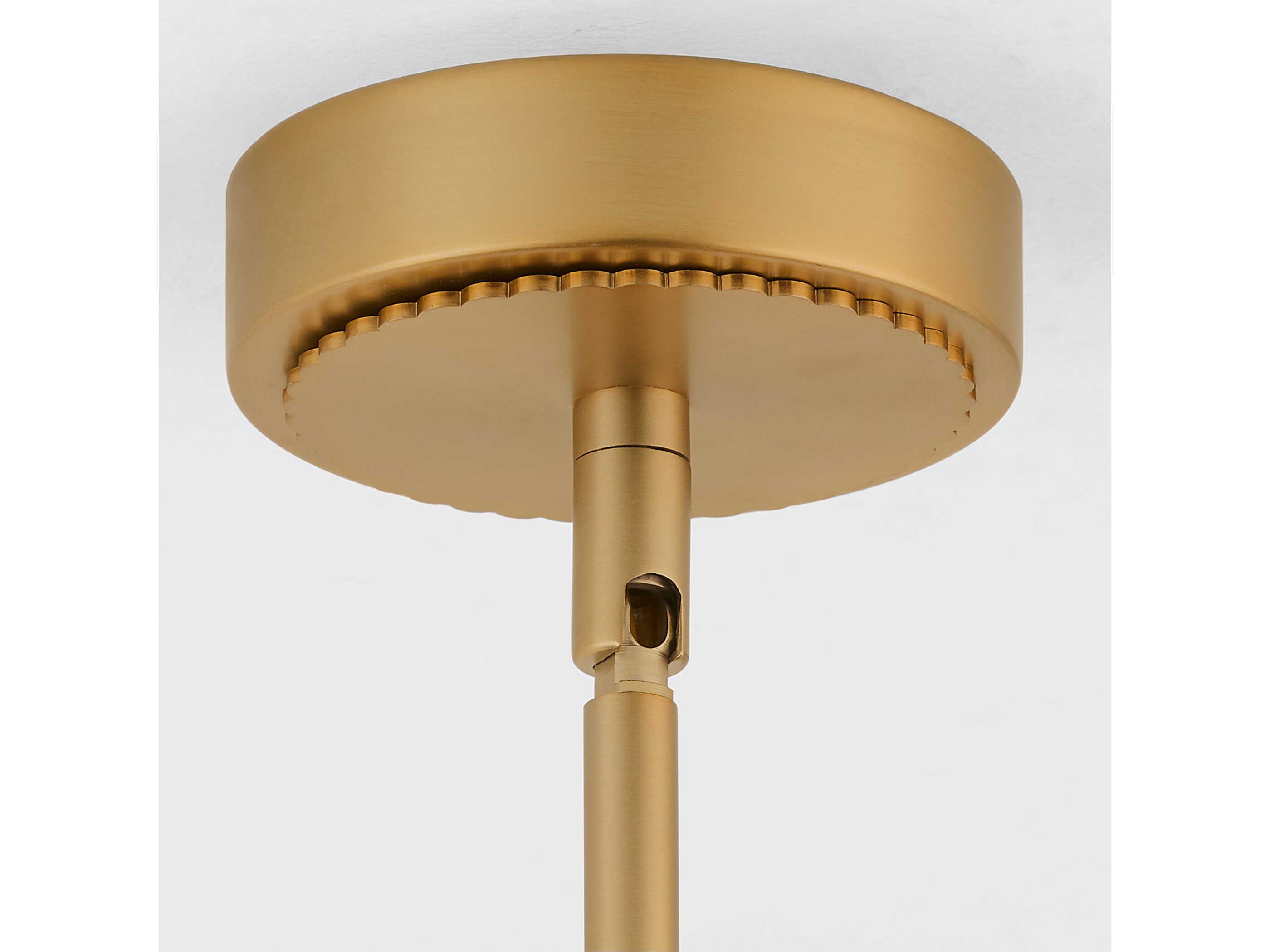 Oxygen by Quorum Eros Brushed Brass Pendant