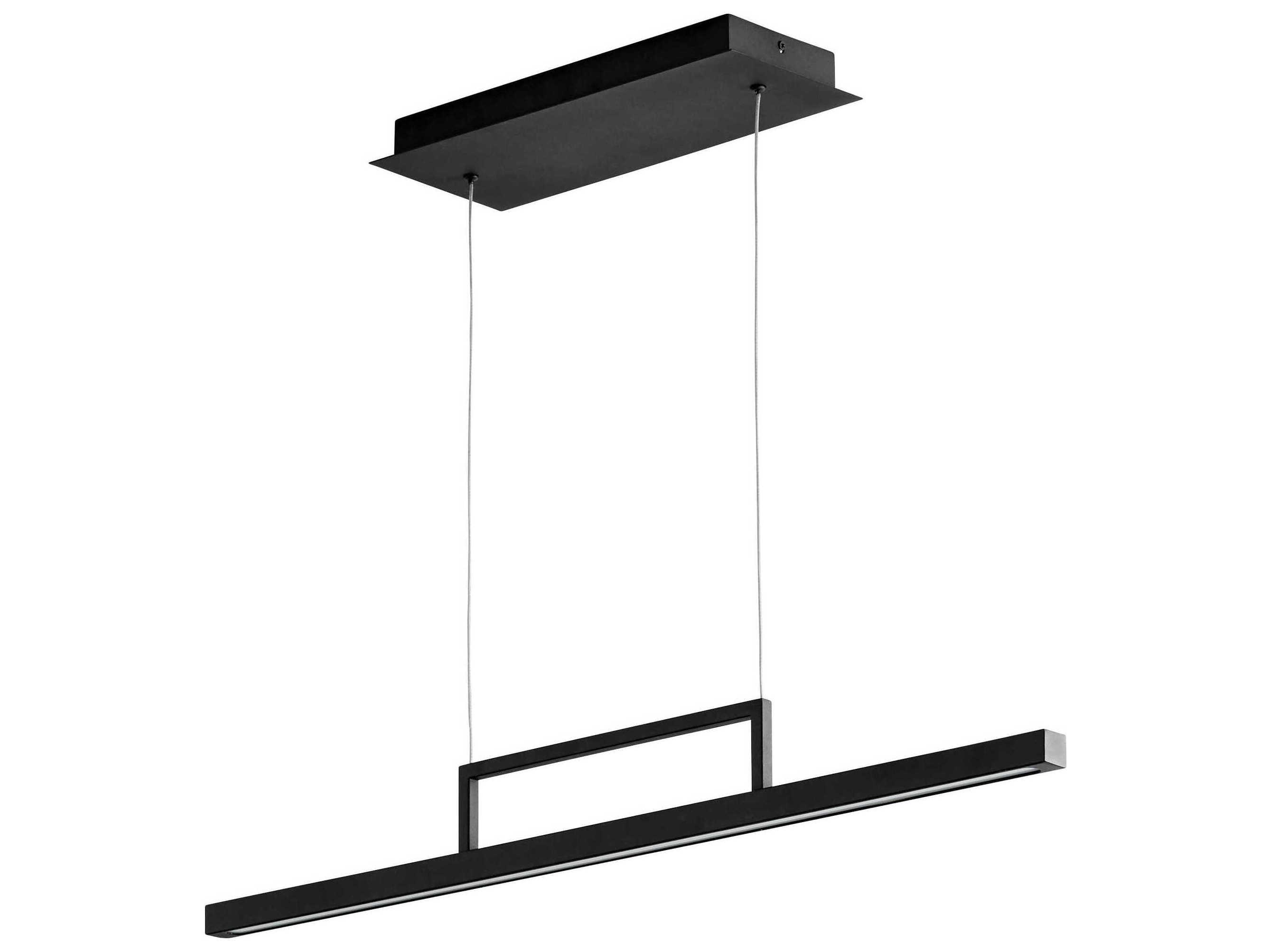 Oxygen by Quorum Stylus 1-Light Black Linear Island Pendant