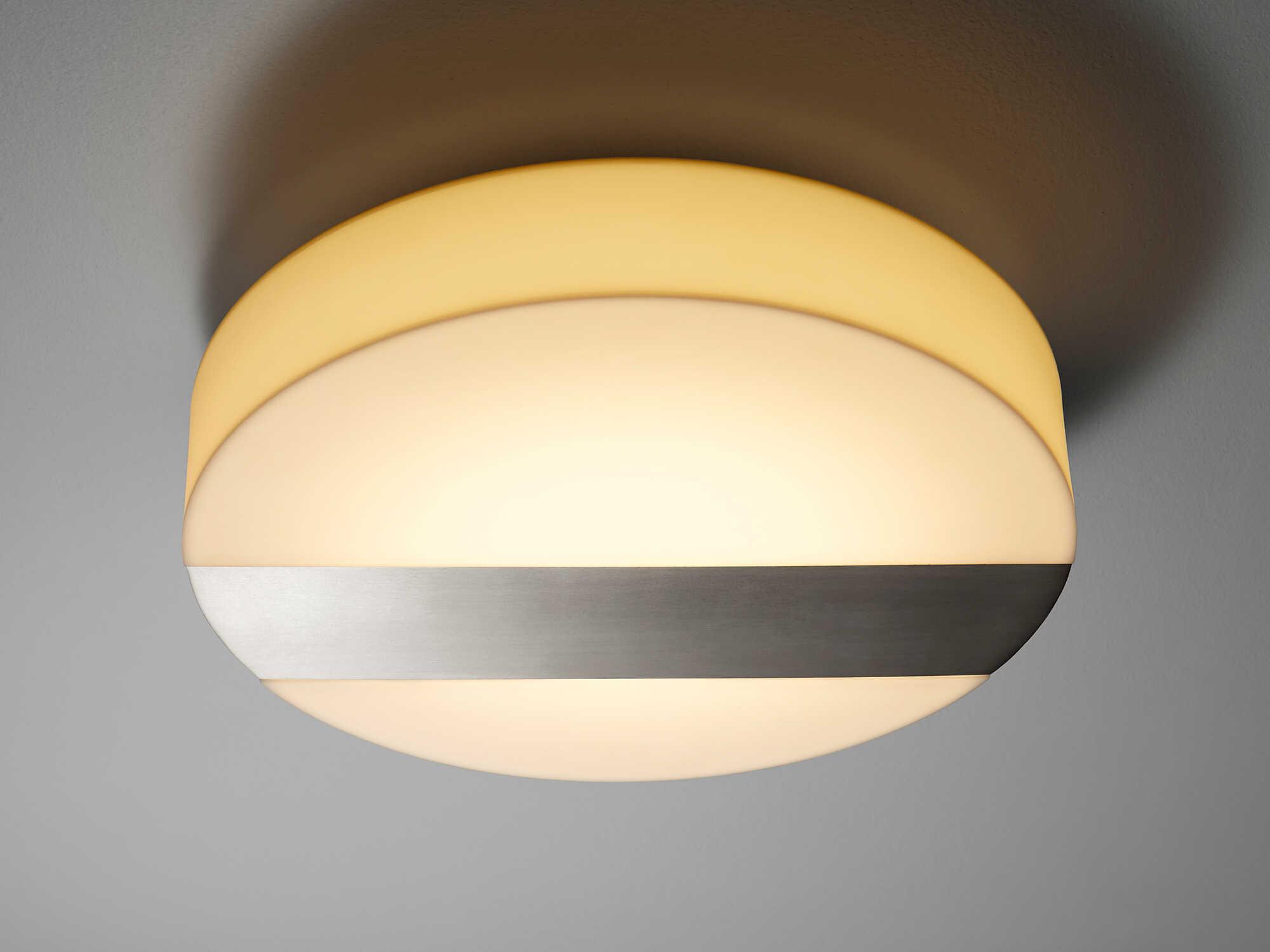 Oxygen by Quorum Aurora 1-Light Satin Nickel Round Flush Mount