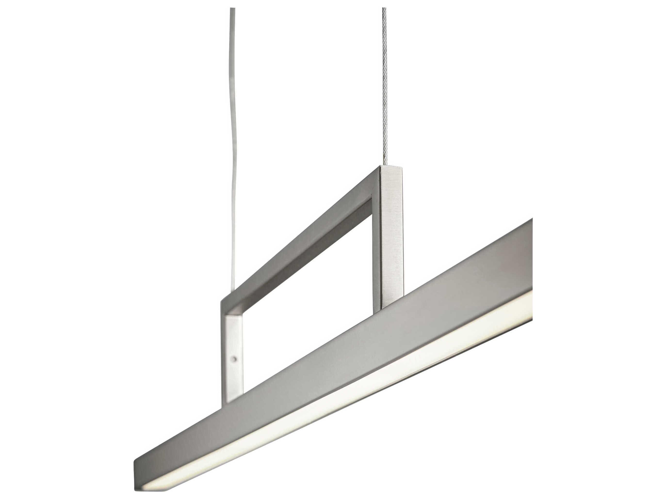 Oxygen by Quorum Stylus 1-Light Satin Nickel Linear Island Pendant