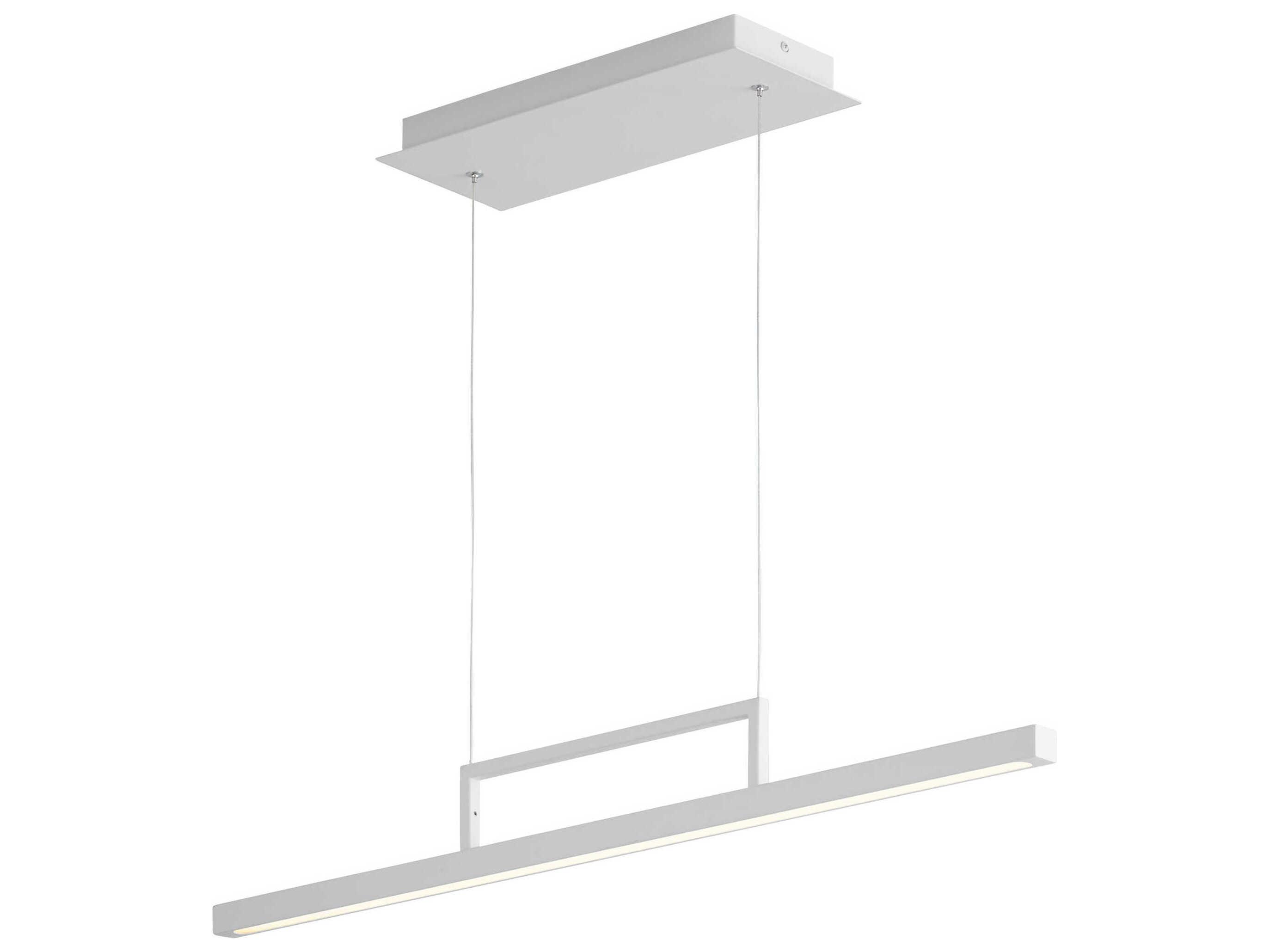 Oxygen by Quorum Stylus 1-Light White Linear Island Pendant
