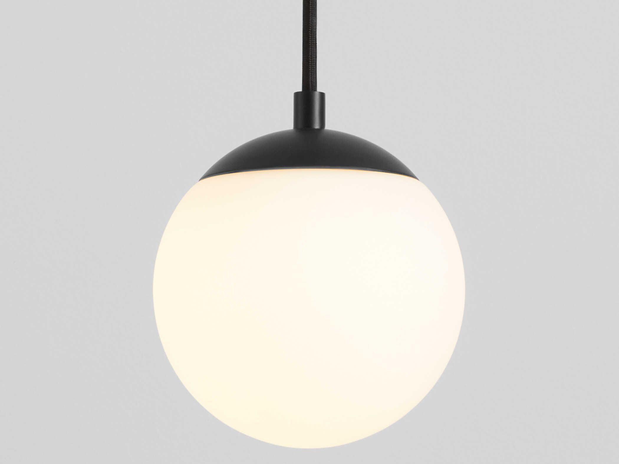 Oxygen by Quorum Luna 1-Light Black Globe Mini Pendant