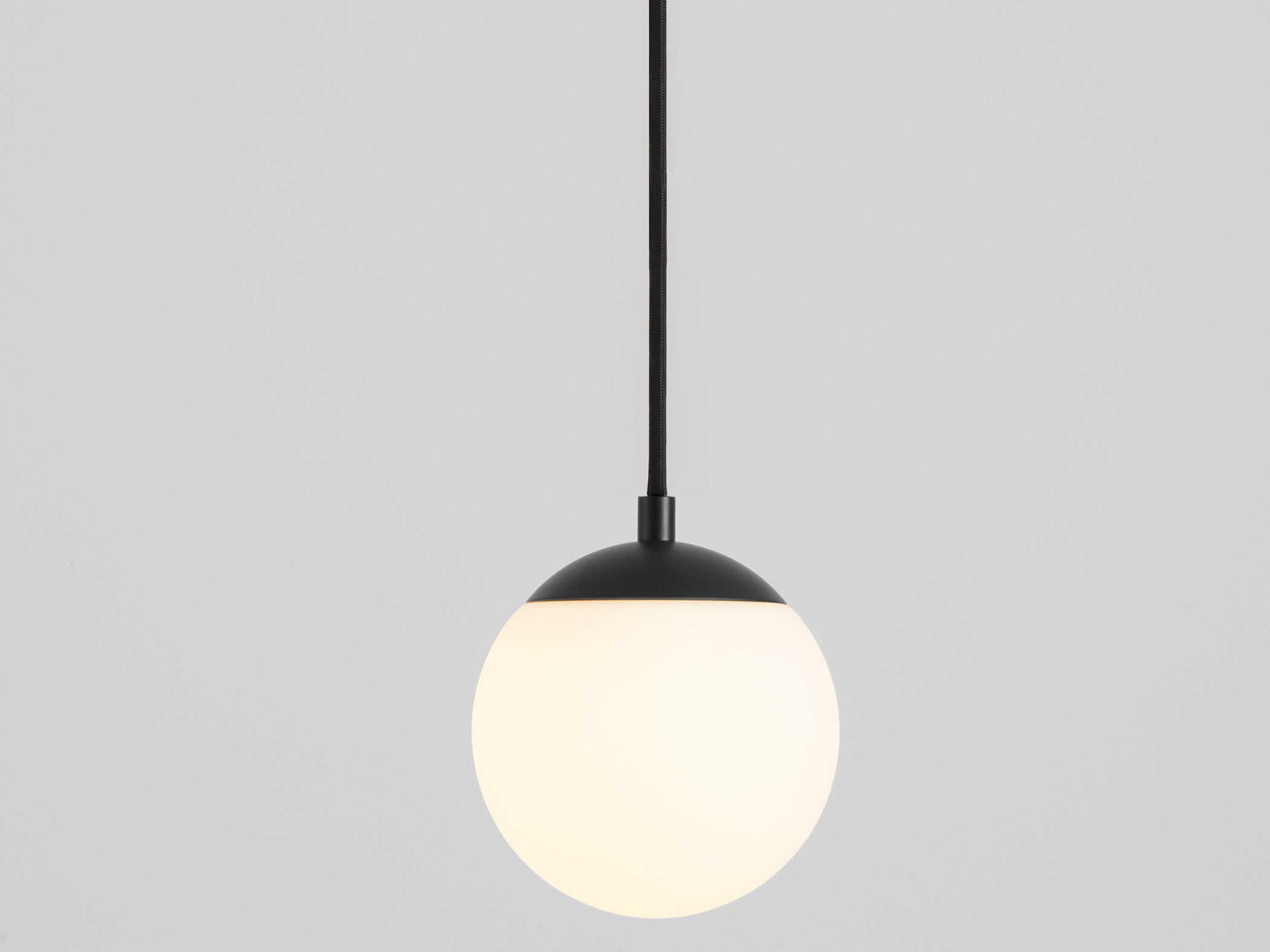 Oxygen by Quorum Luna 1-Light Black Globe Mini Pendant