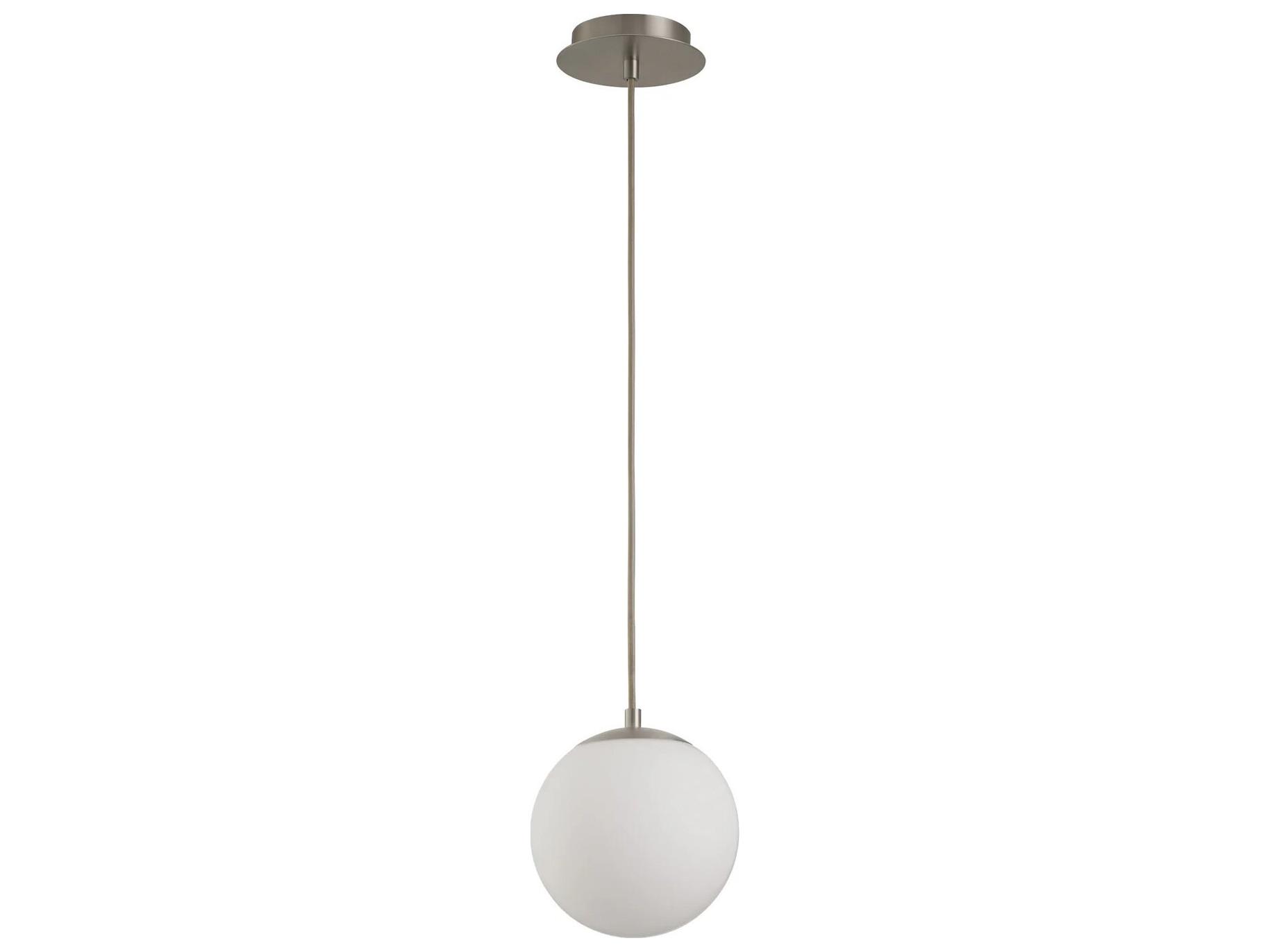 Oxygen by Quorum Luna 1-Light Satin Nickel Globe Mini Pendant