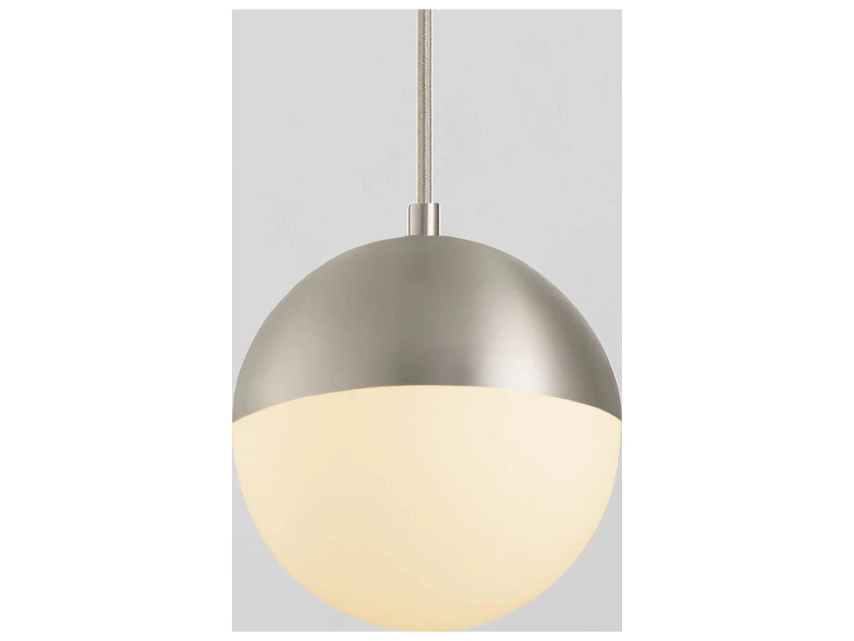 Oxygen by Quorum Luna 1-Light Satin Nickel Globe Mini Pendant