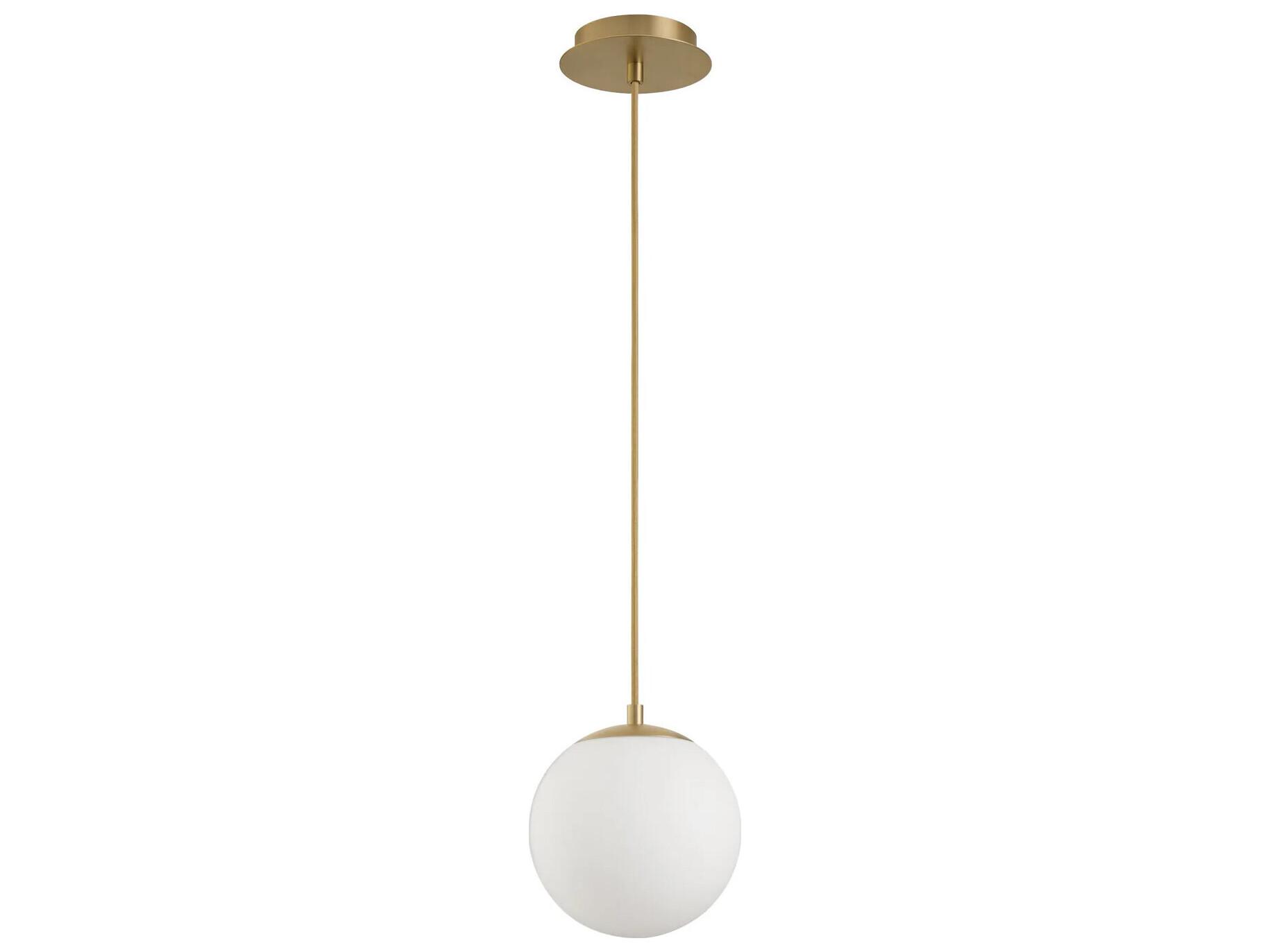Oxygen by Quorum Luna 1-Light Aged Brass Globe Mini Pendant