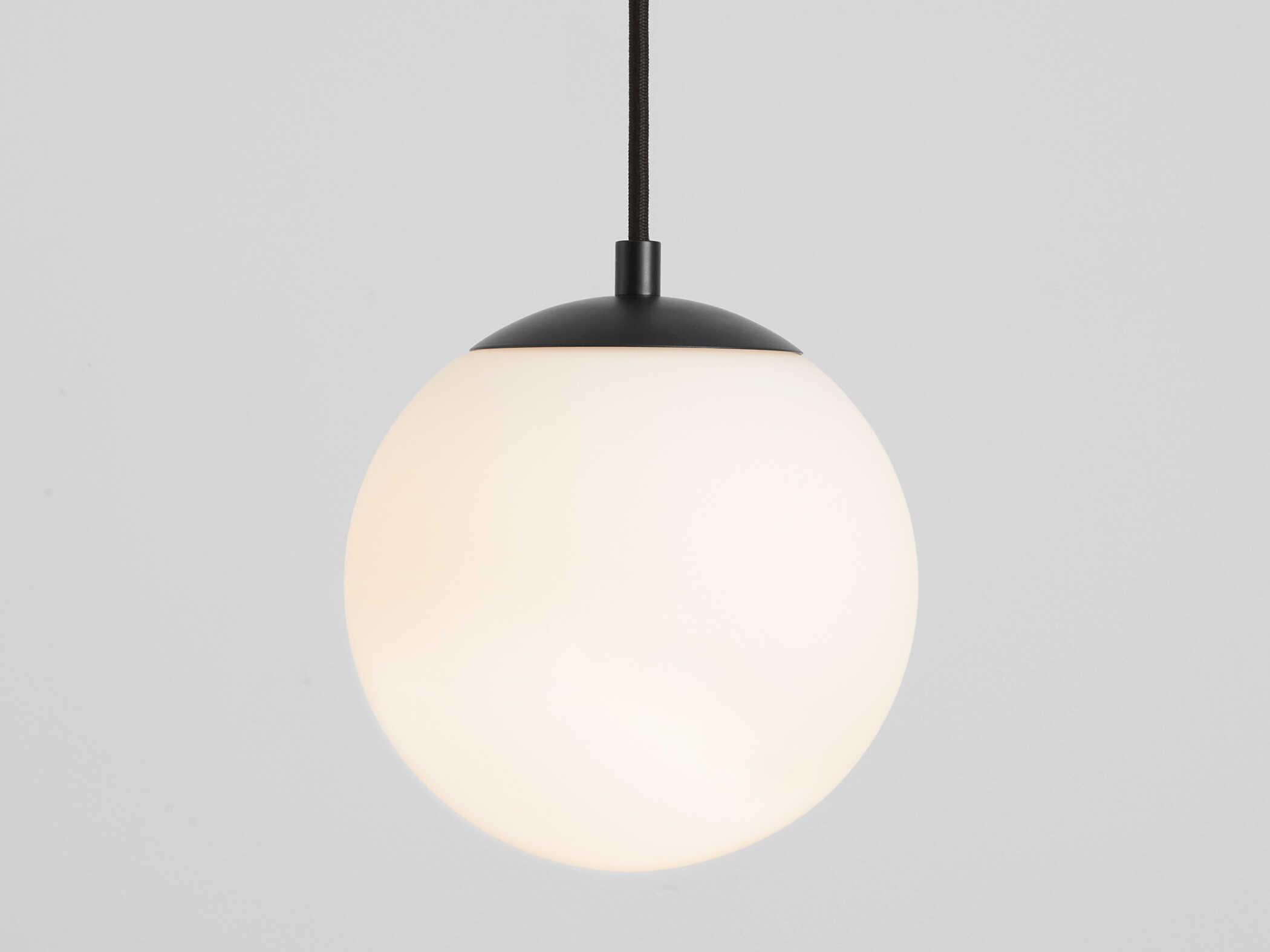 Oxygen by Quorum Luna 1-Light Black Globe Mini Pendant