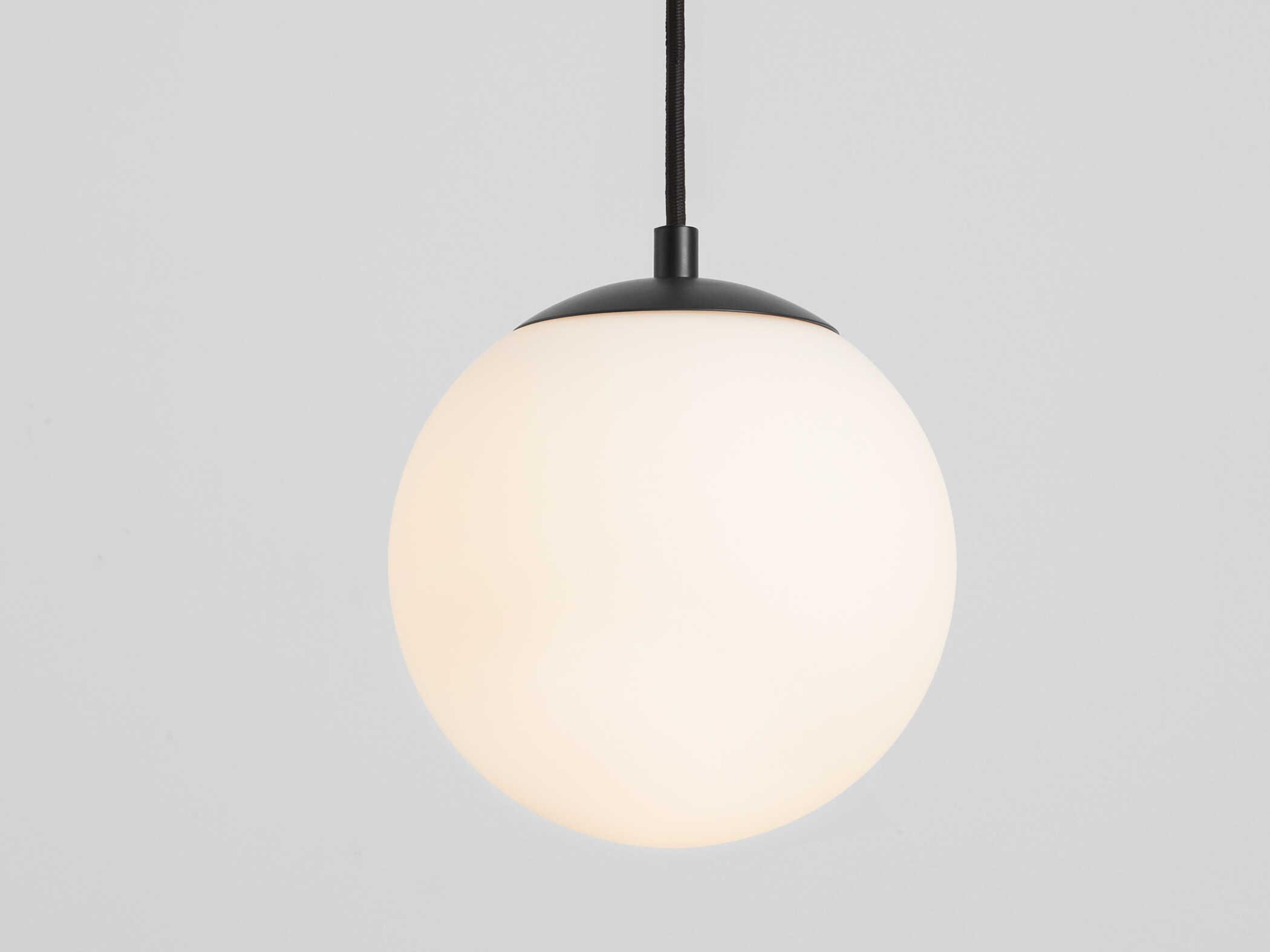 Oxygen by Quorum Luna 1-Light Black Globe Mini Pendant