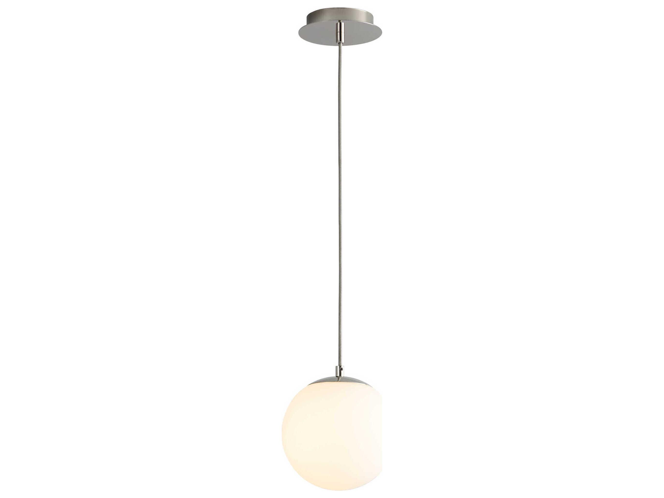Oxygen by Quorum Luna 1-Light Polished Nickel Globe Mini Pendant