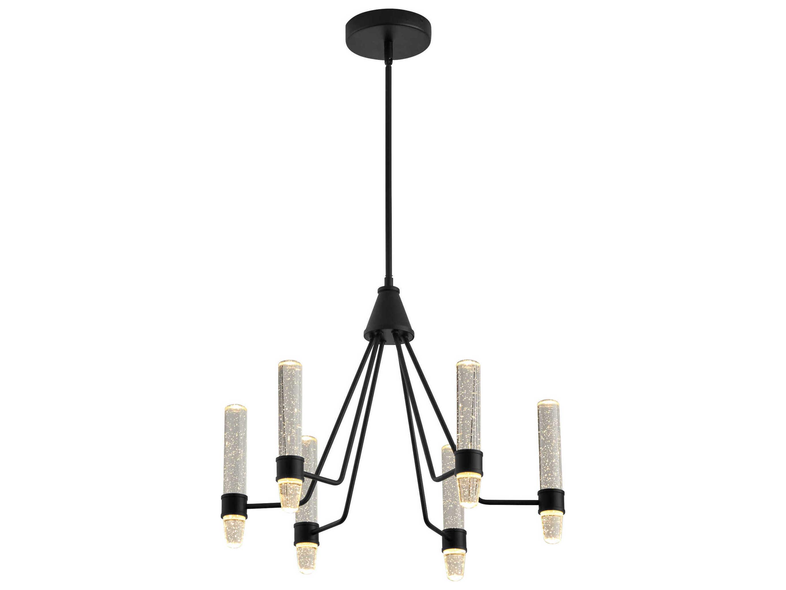 Oxygen by Quorum Ethos 6-Light Black Chandelier