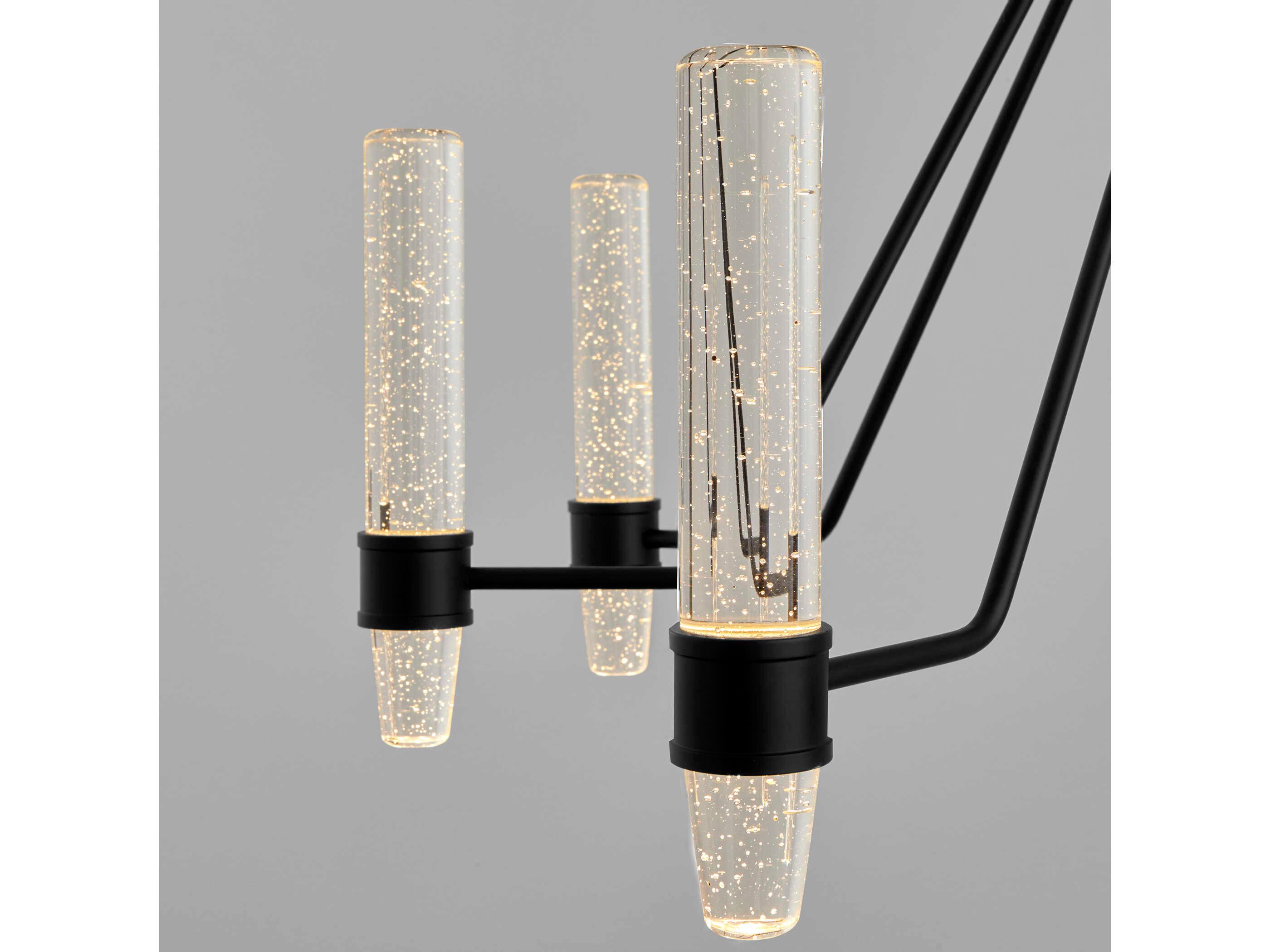 Oxygen by Quorum Ethos 8-Light Black Chandelier